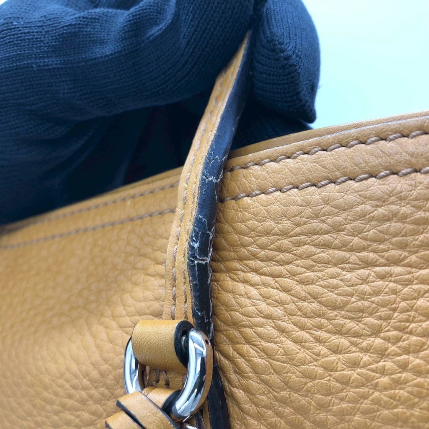 Gucci Yellow Leather Tote Bag