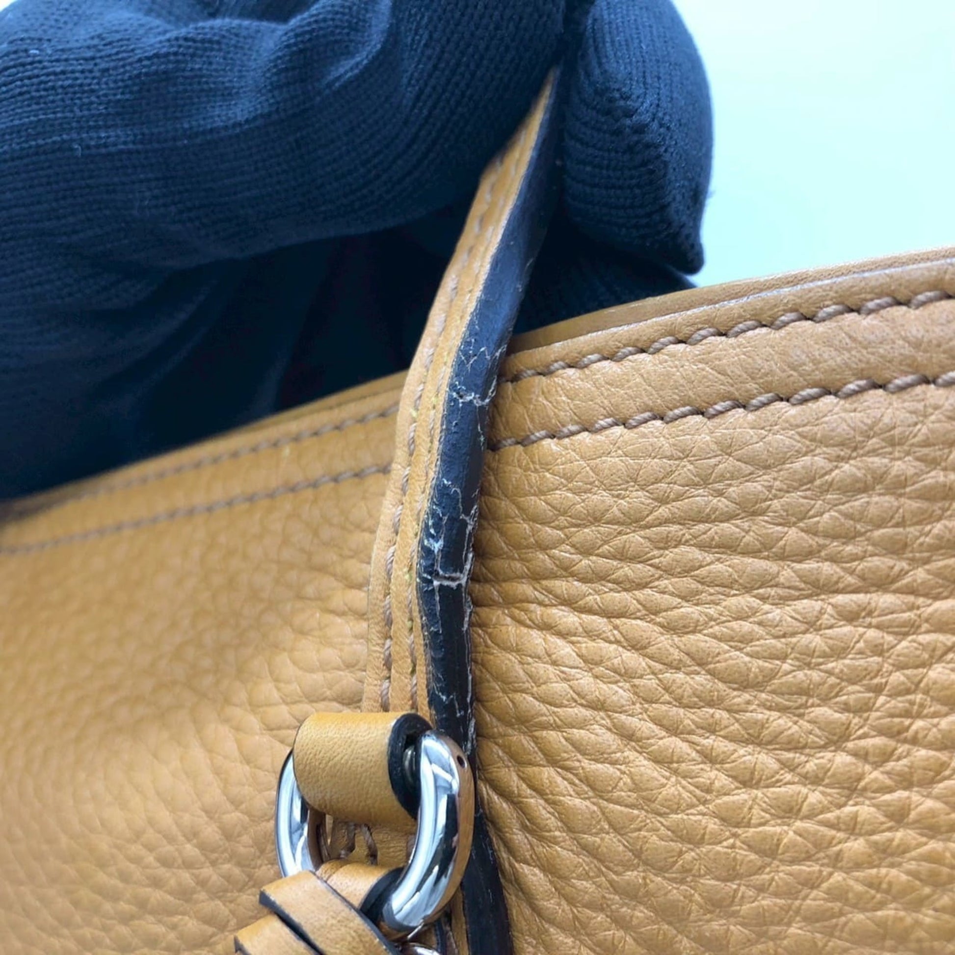 Gucci Yellow Leather Tote Bag