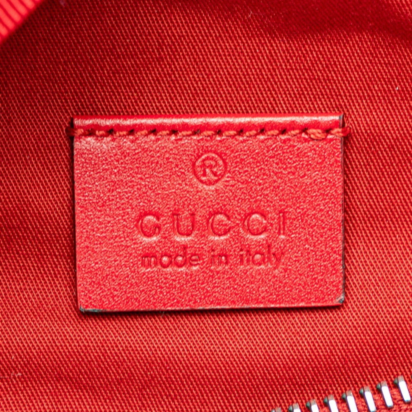 Gucci Red Color Canvas Leather Sling Bag