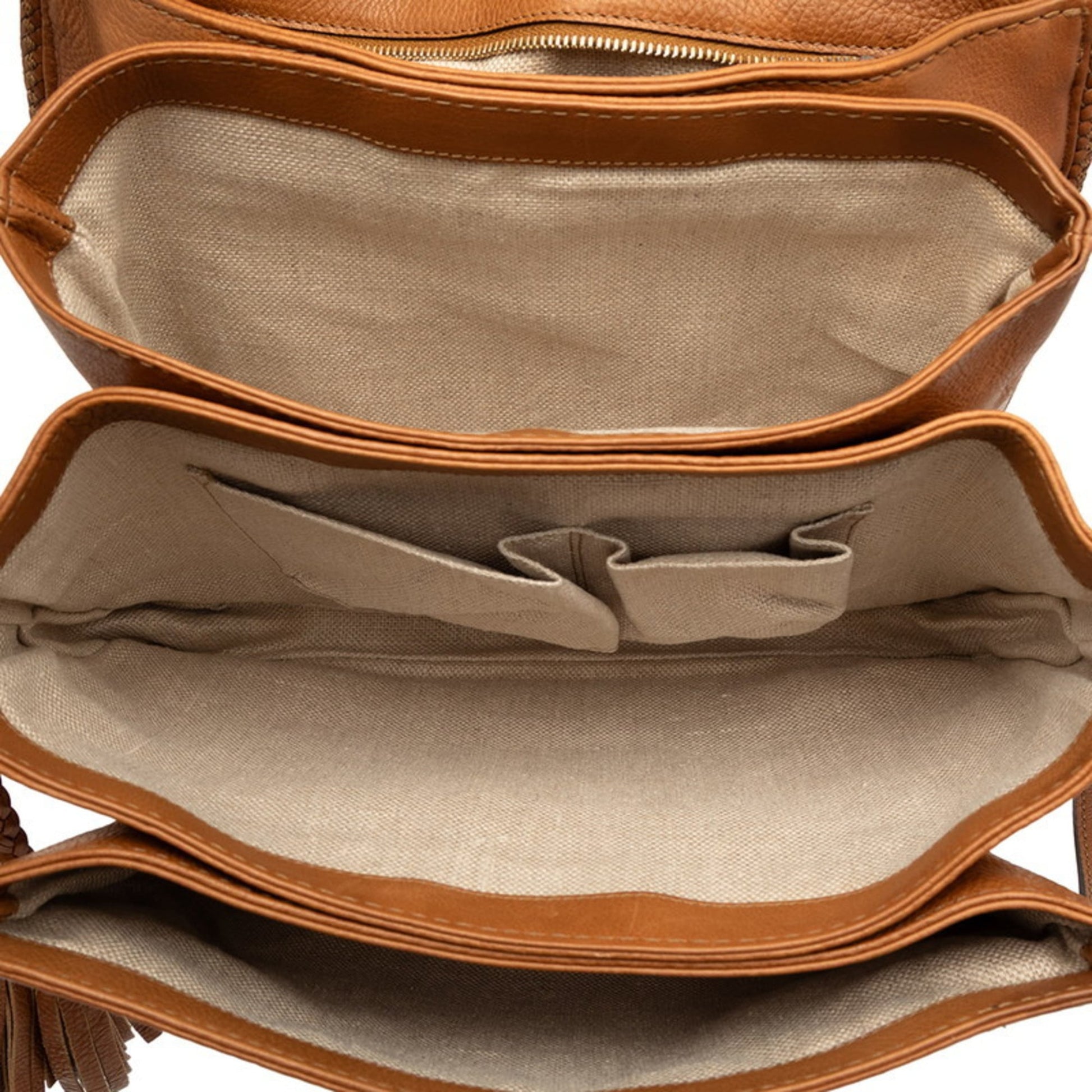 Gucci Beige Brown Canvas Leather Messenger Bag Shoulder Bag