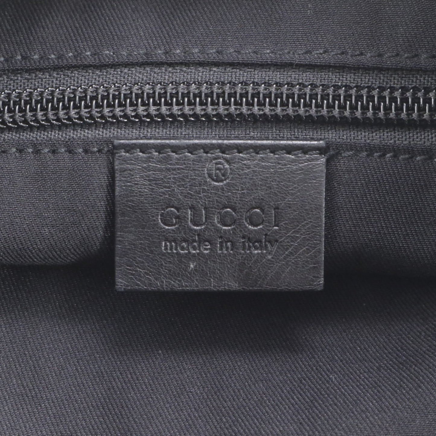 Gucci Black Leather Canvas Shoulder Bag