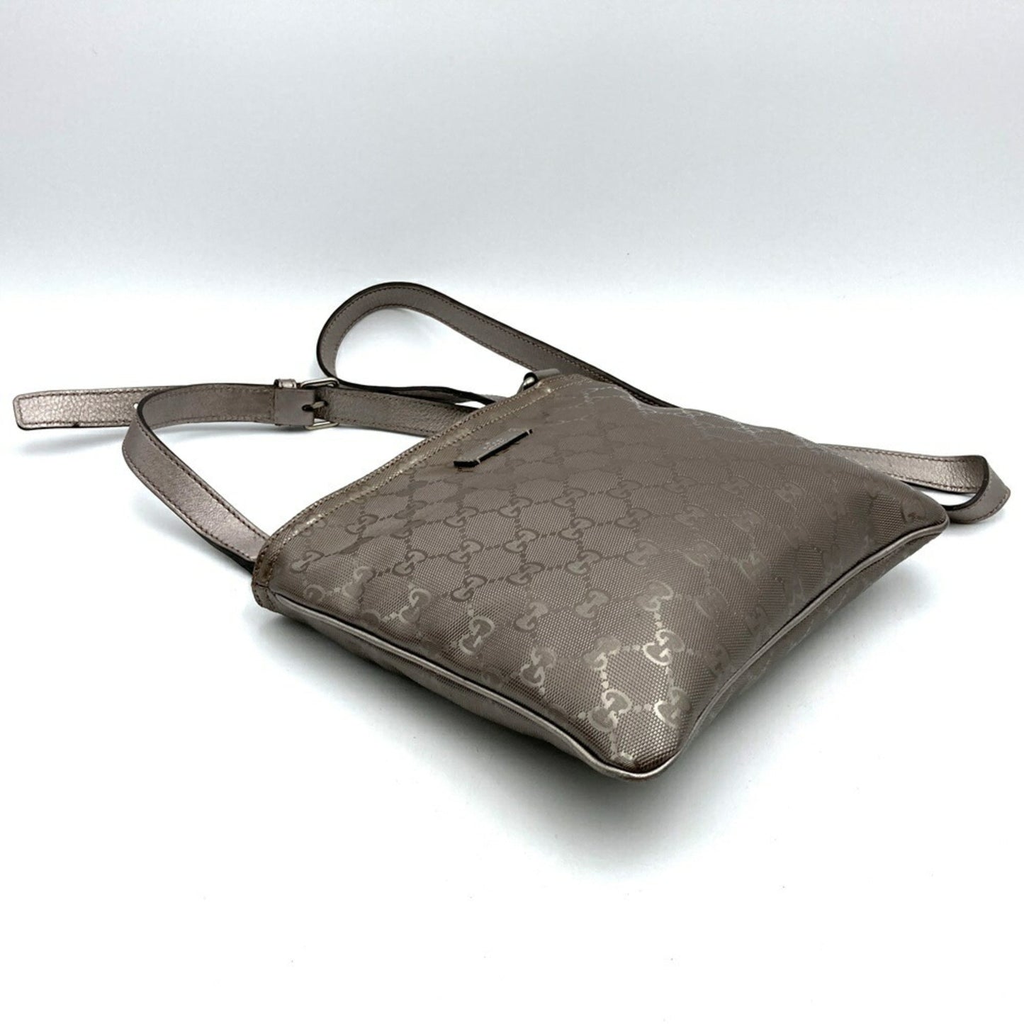 Gucci Gg Imprimé Metallic Pink Gg Imprimé Shoulder Bag Sling Bag
