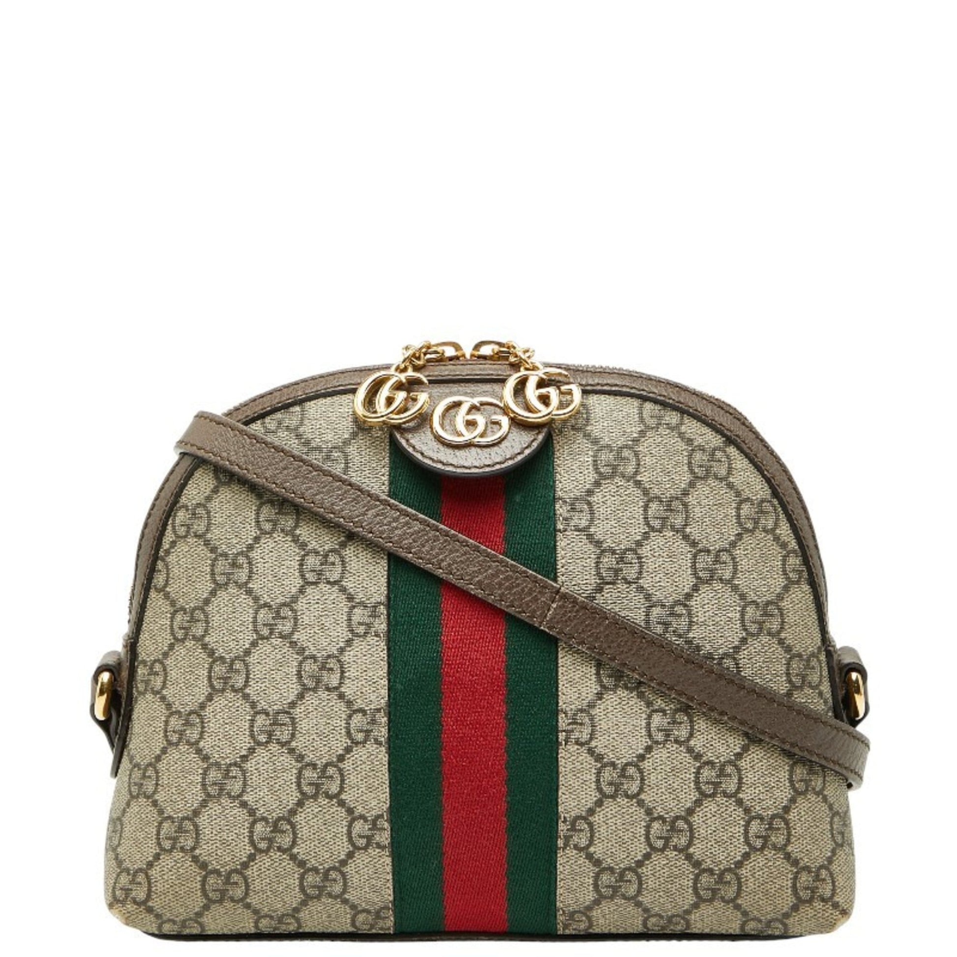 Gucci Beige Brown Suede Leather Shoulder Bag