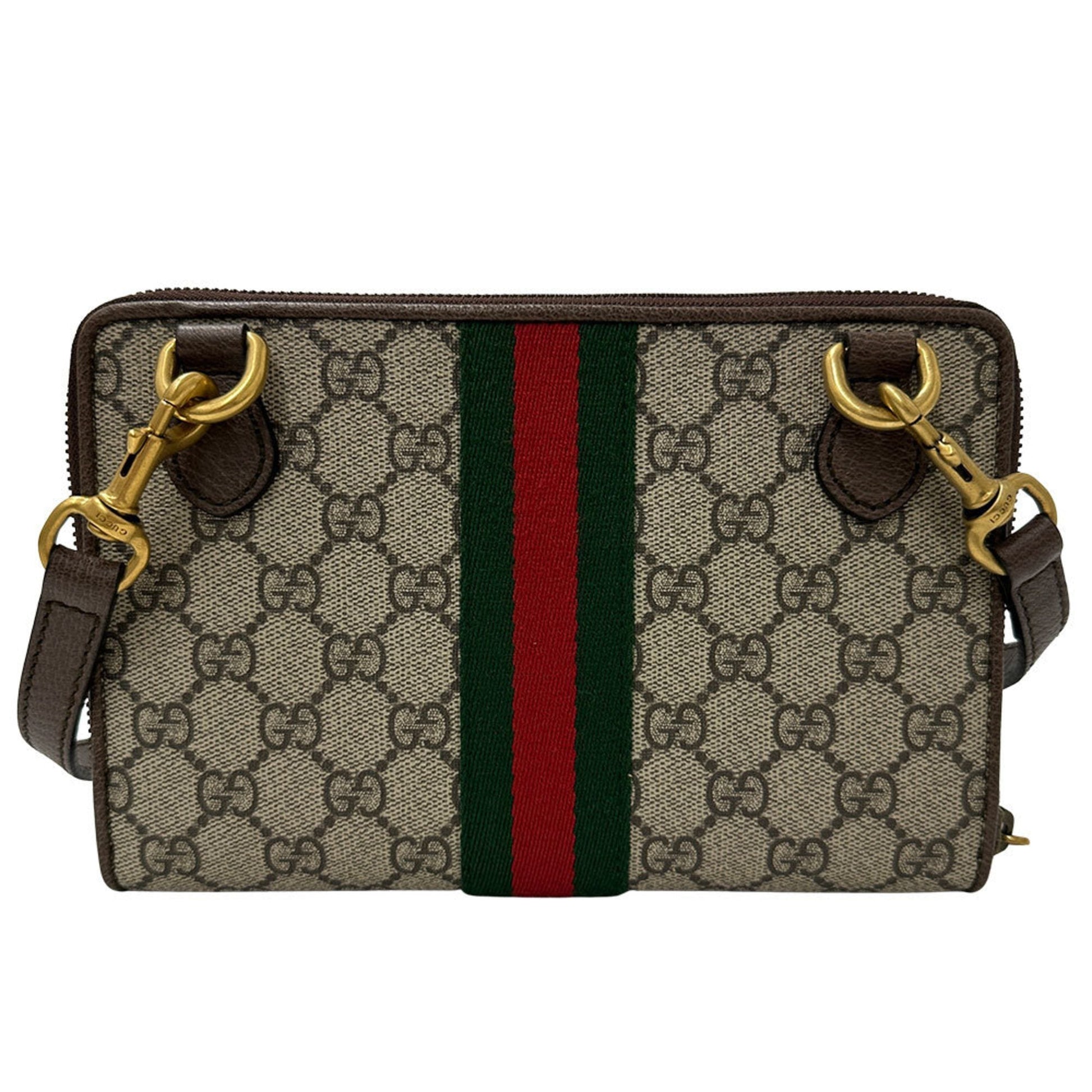 Gucci Beige Gray Gg Supreme Handbag Shoulder Bag