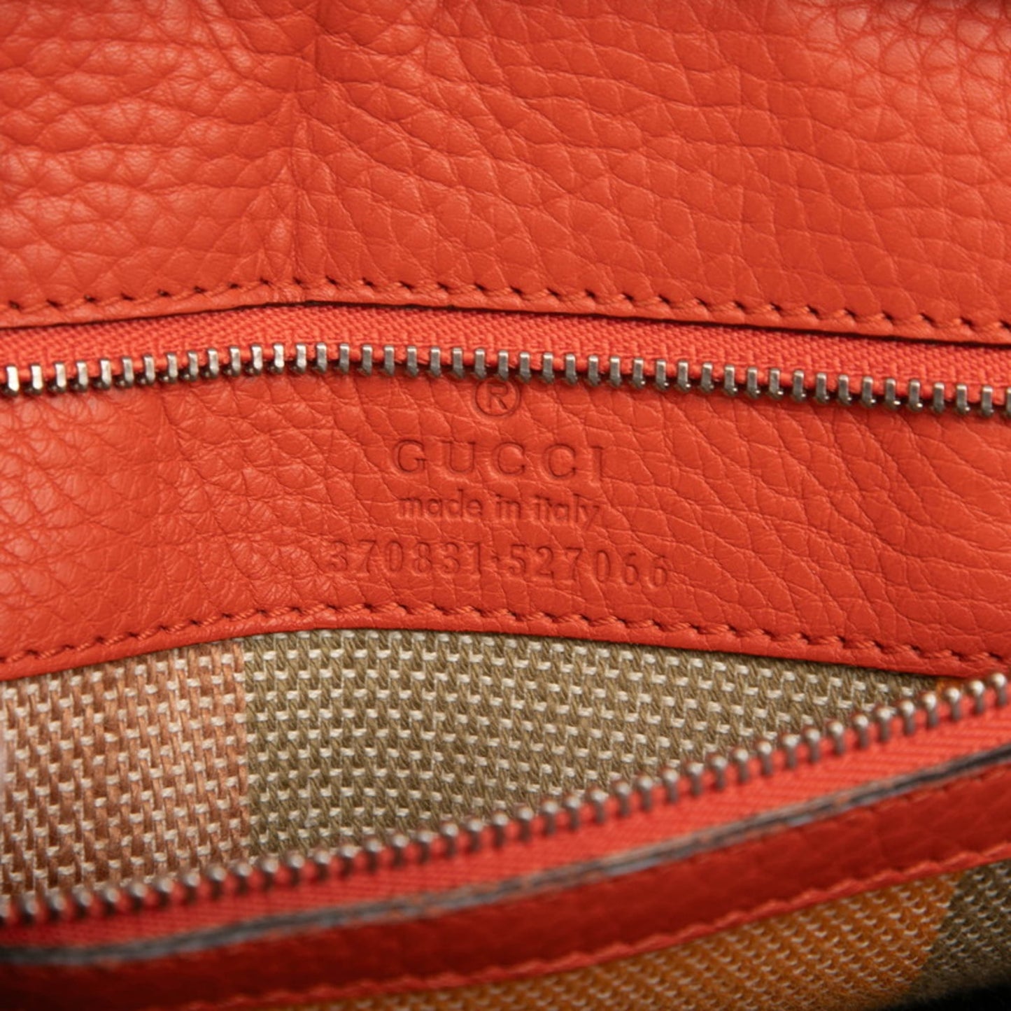 Gucci Orange Leather Handbag Shoulder Bag