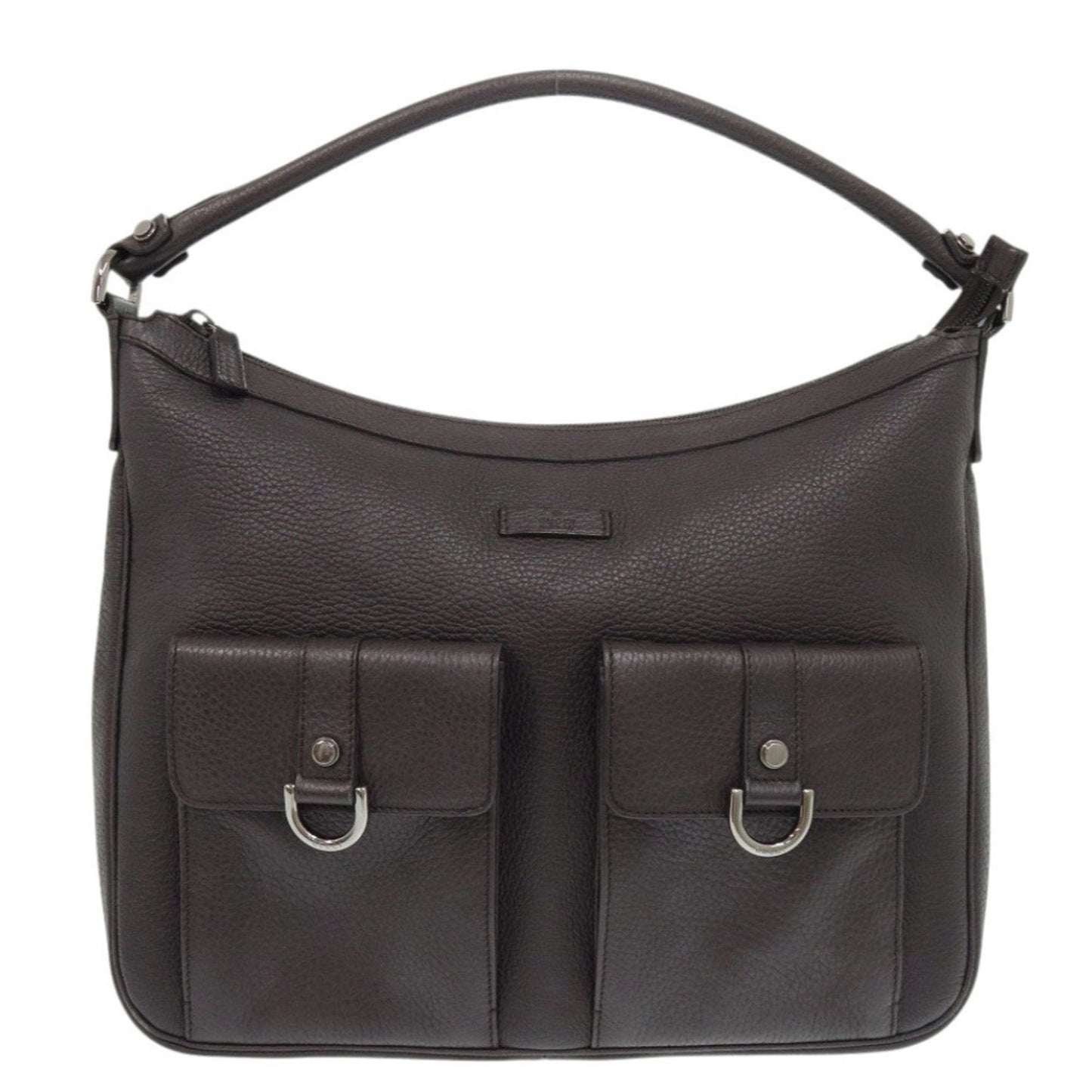 Gucci Dark Brown Leather Handbag Shoulder Bag
