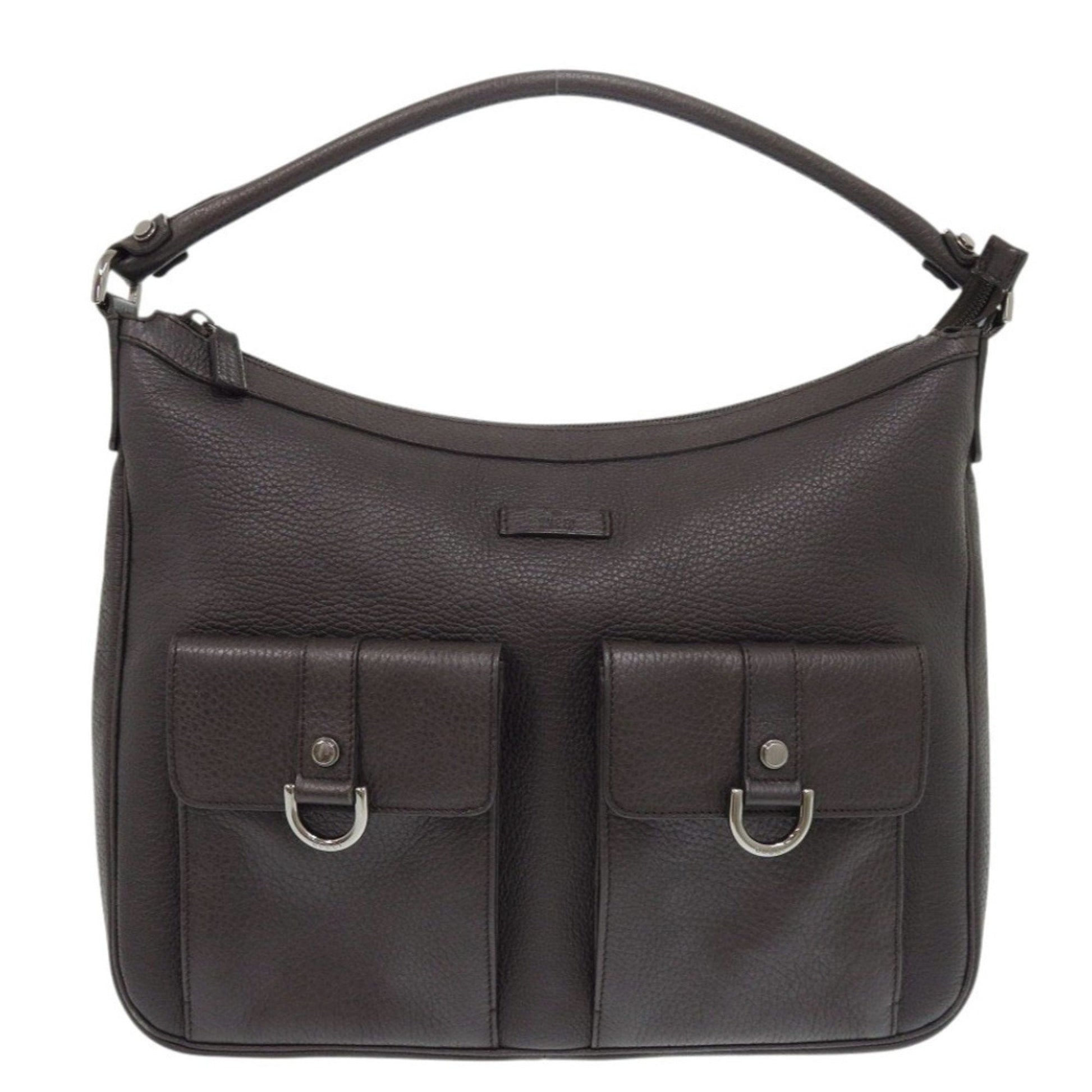 Gucci Dark Brown Leather Handbag Shoulder Bag