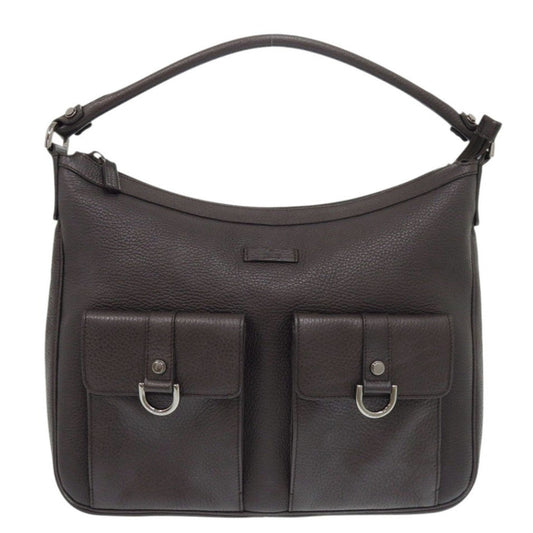Gucci Dark Brown Leather Handbag Shoulder Bag