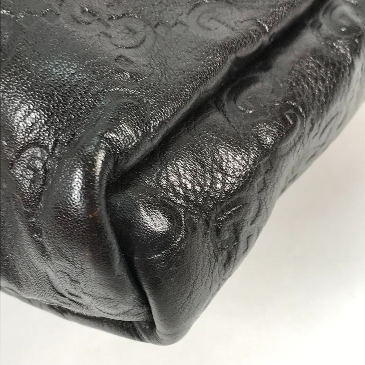 Gucci Dark Brown Leather Pochette Shoulder Bag