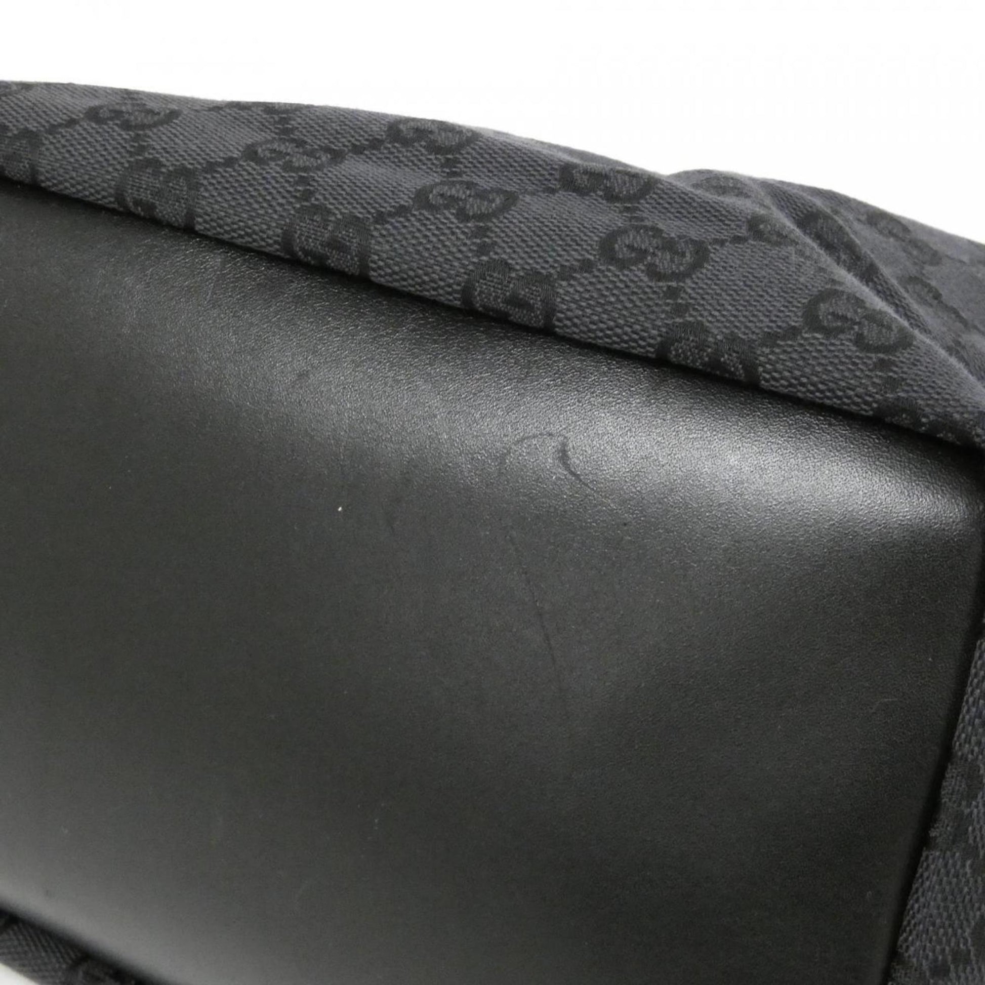 Gucci Black Gg Canvas Shoulder Bag