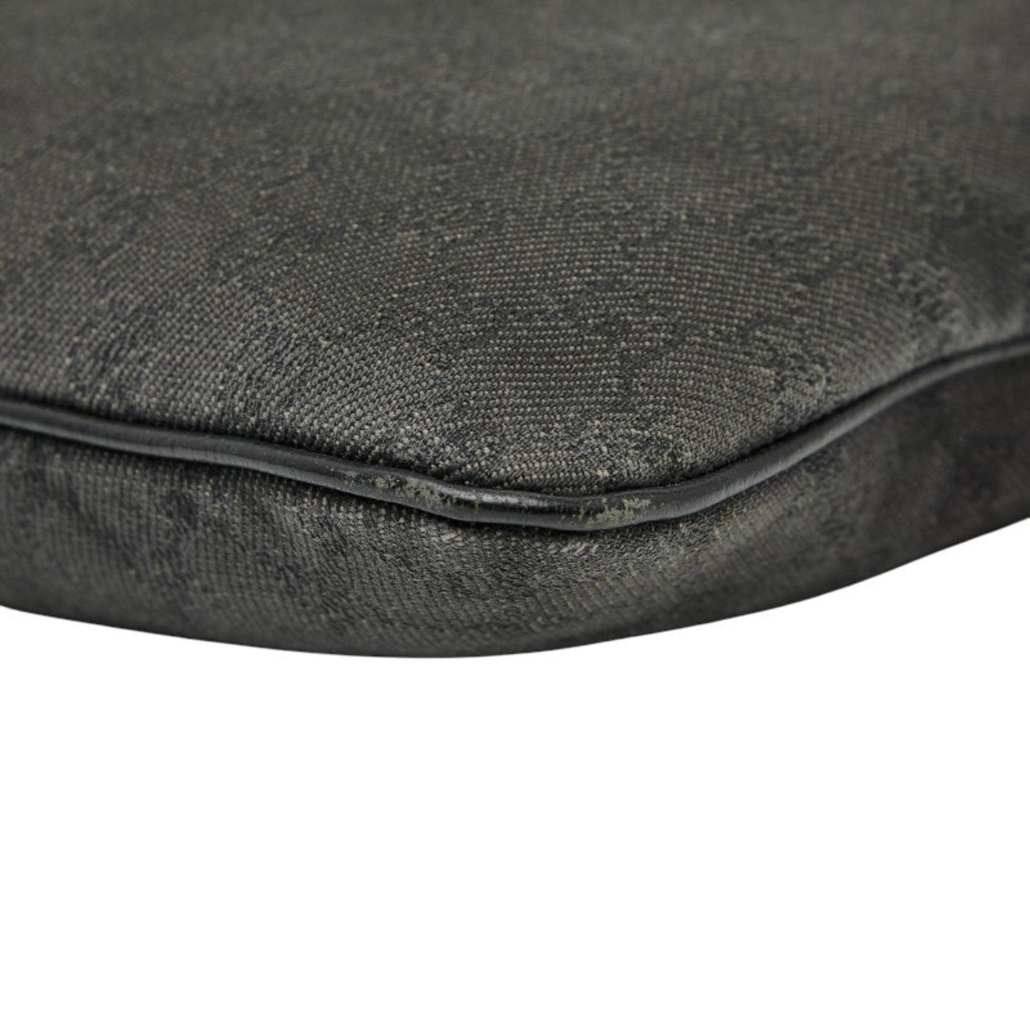 Gucci Black Canvas Leather Shoulder Bag Tote Bag