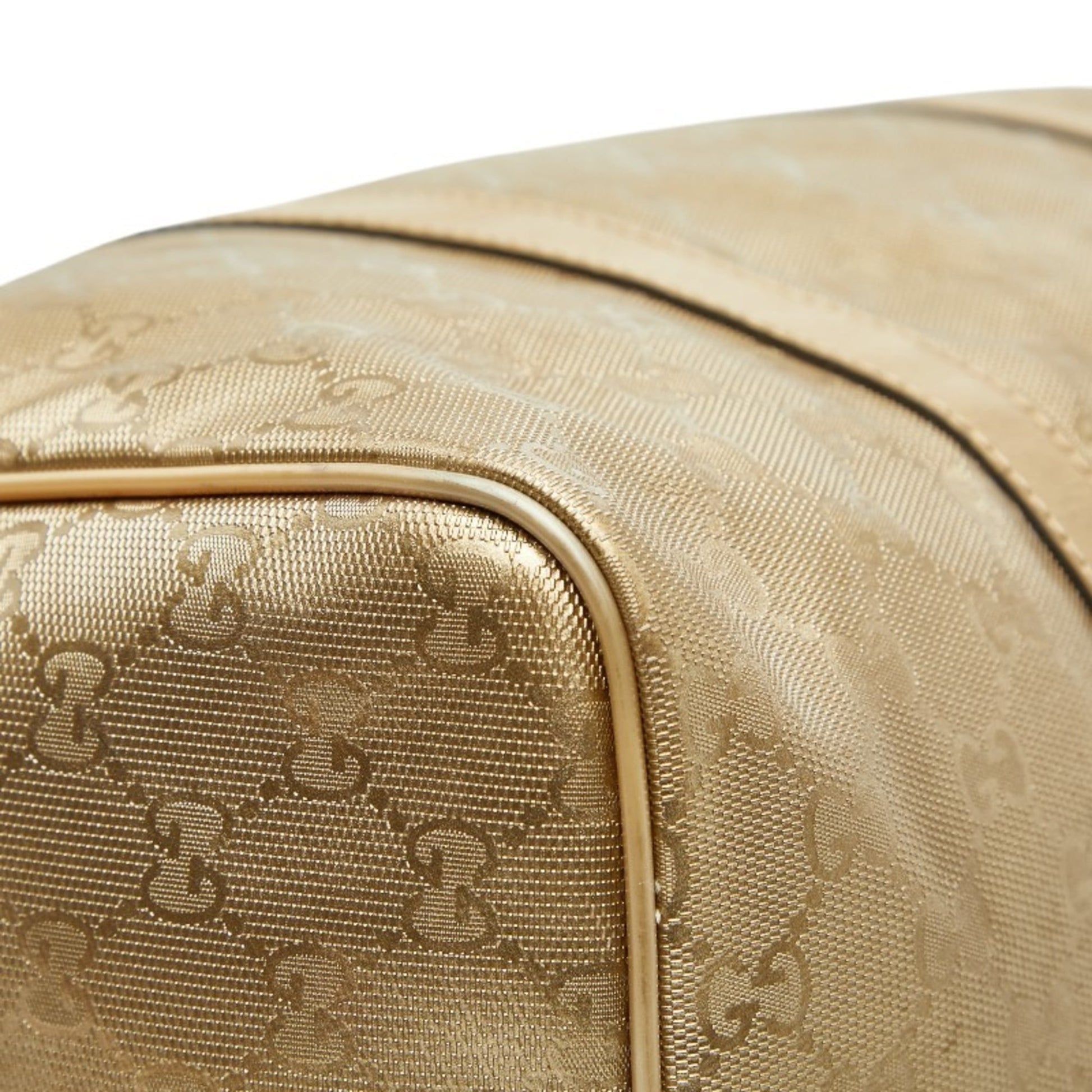 Gucci Gold Pvc Leather Handbag