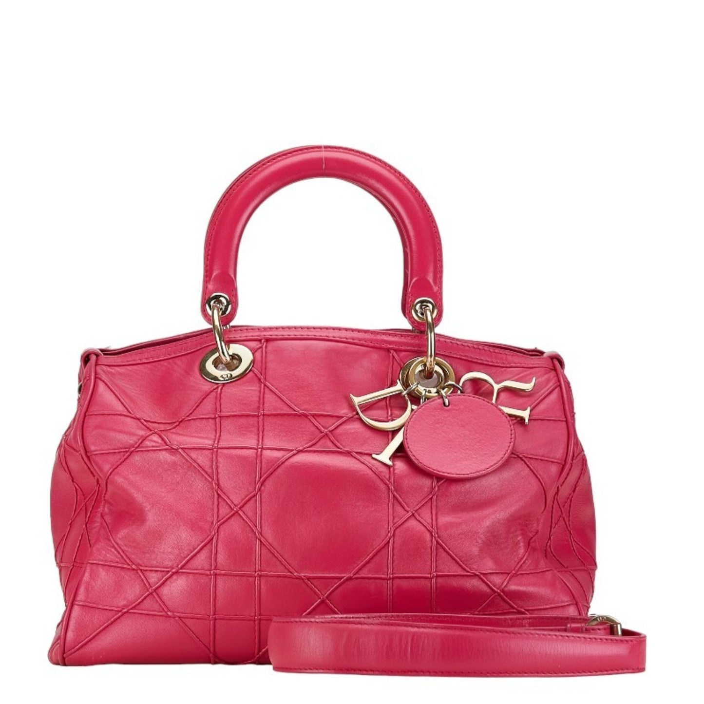 Dior Handbag Christian Shoulder Bag 15 Leather Pink