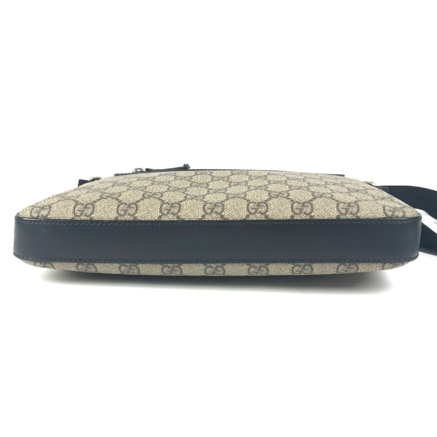 Gucci Beige Black Gg Supreme Leather Messenger Bag Shoulder Bag
