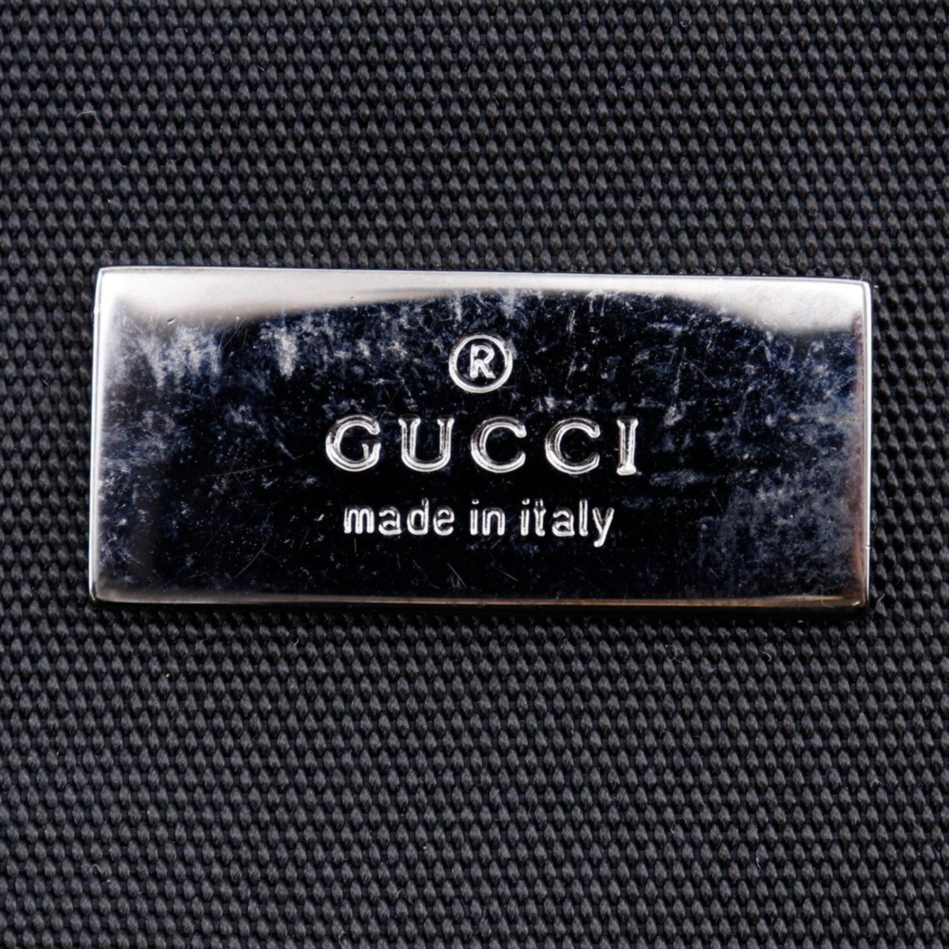 Gucci Black Nylon Canvas Shoulder Bag