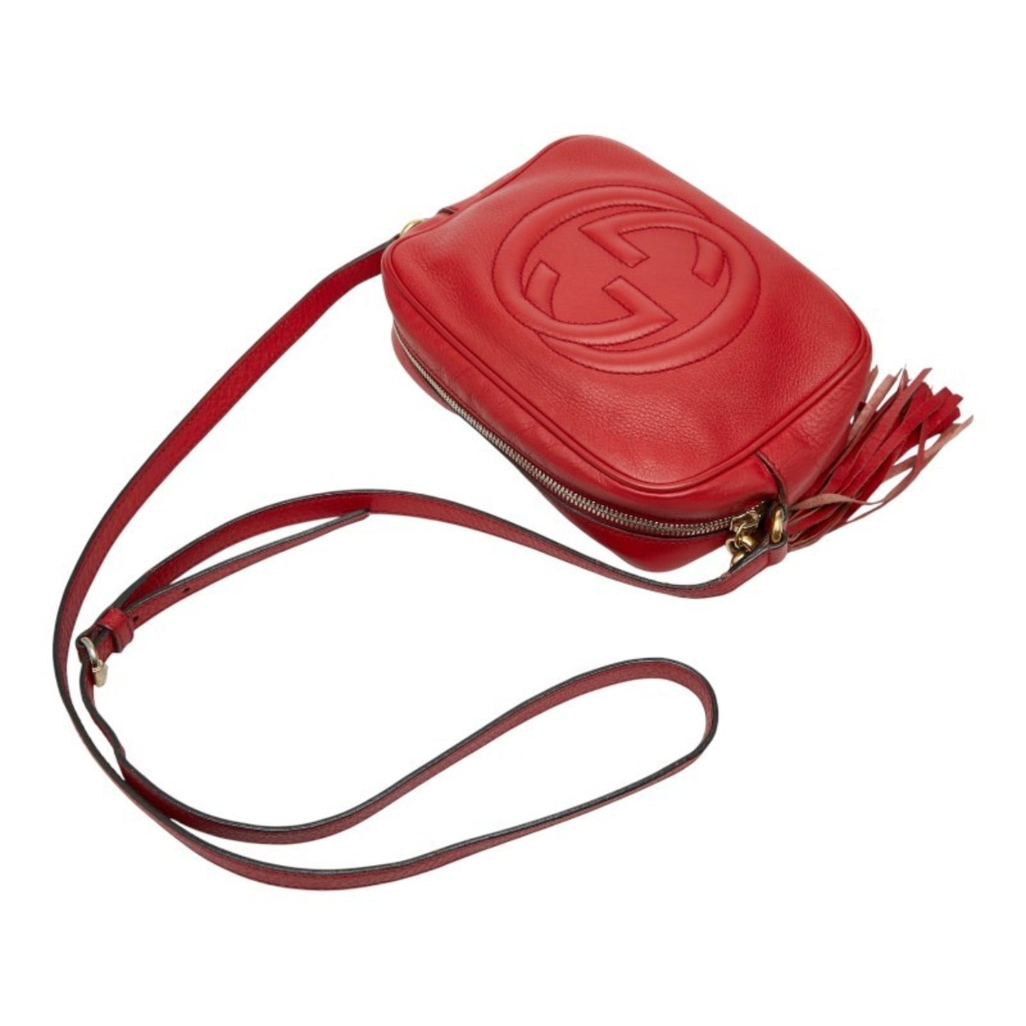 Gucci Red Color Leather Shoulder Bag