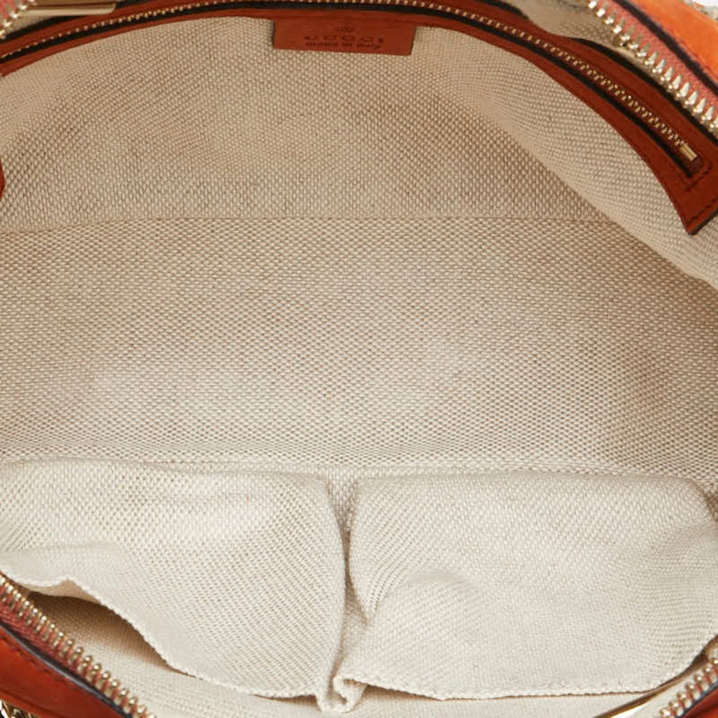 Gucci Brown Orange Leather Shoulder Bag