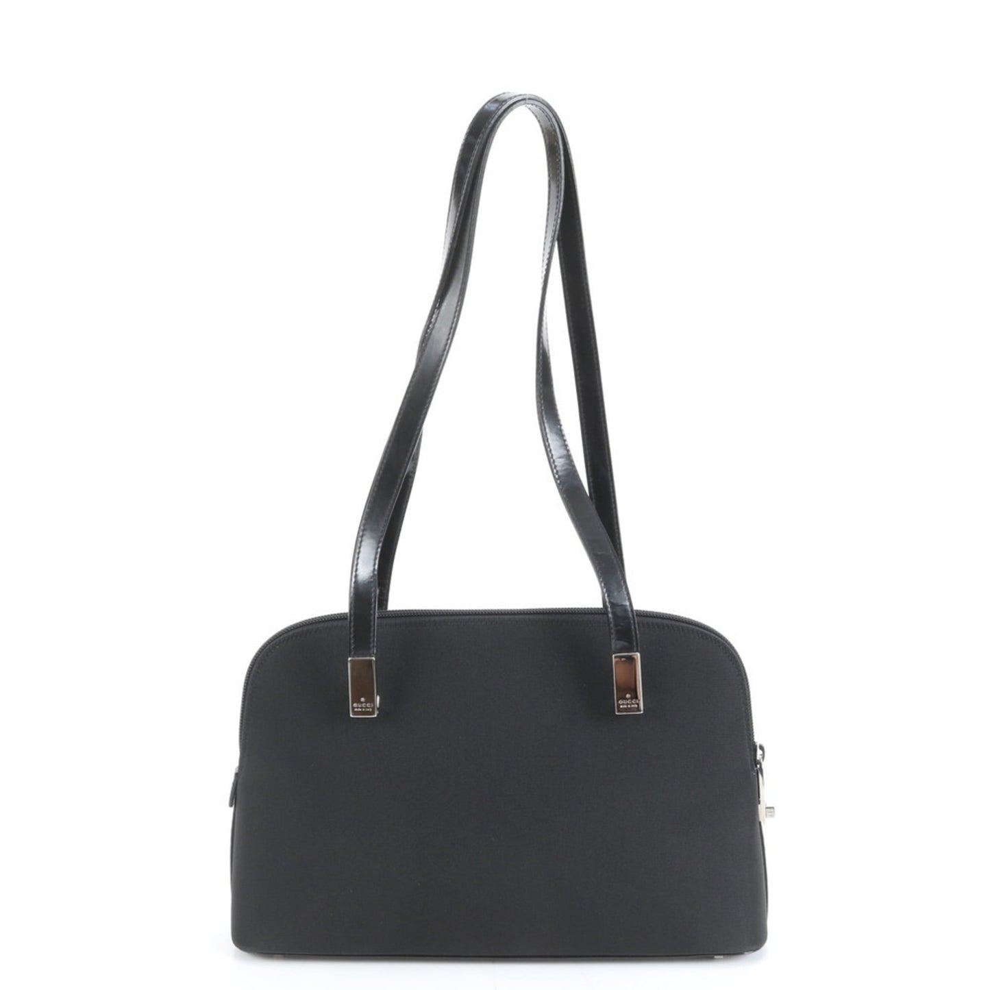 Gucci Black Leather Nylon Tote Bag