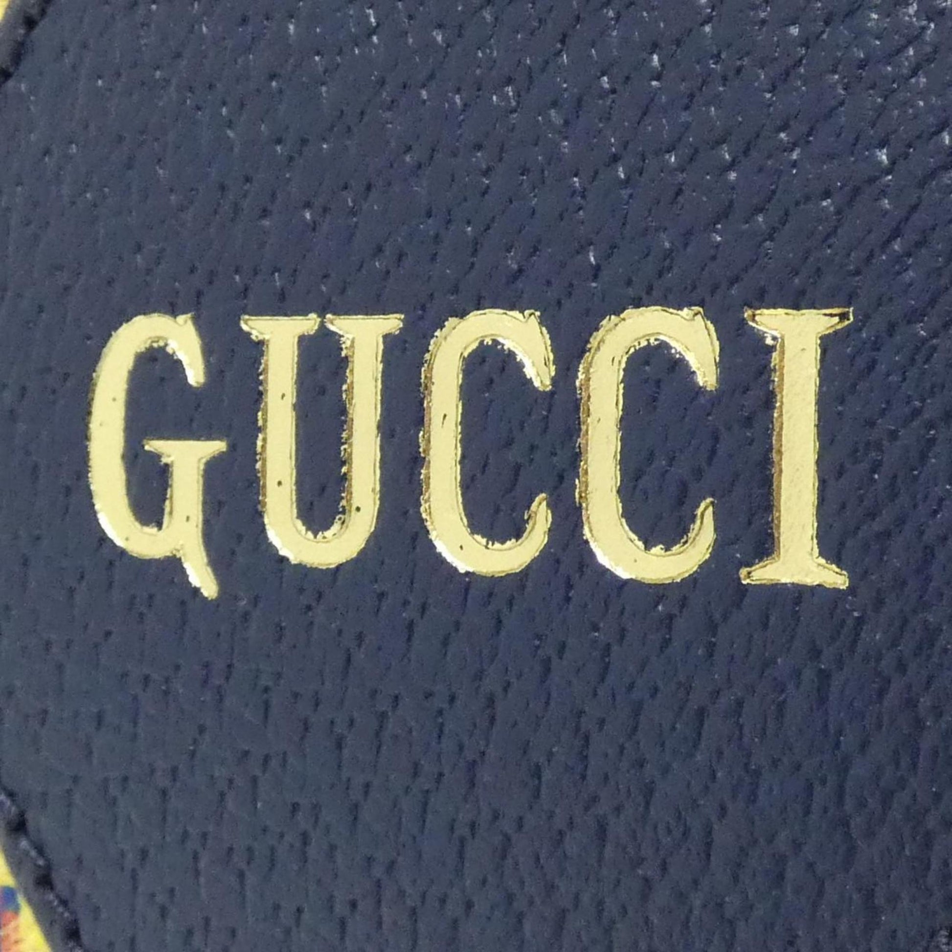 Gucci Blue Orange Coated Canvas Shoulder Bag