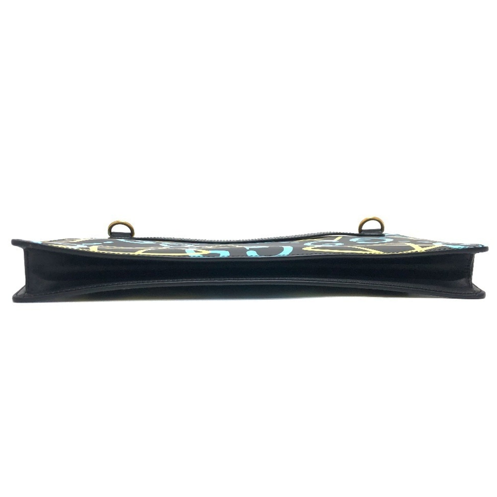 Gucci Black Multi-Color Leather Shoulder Bag