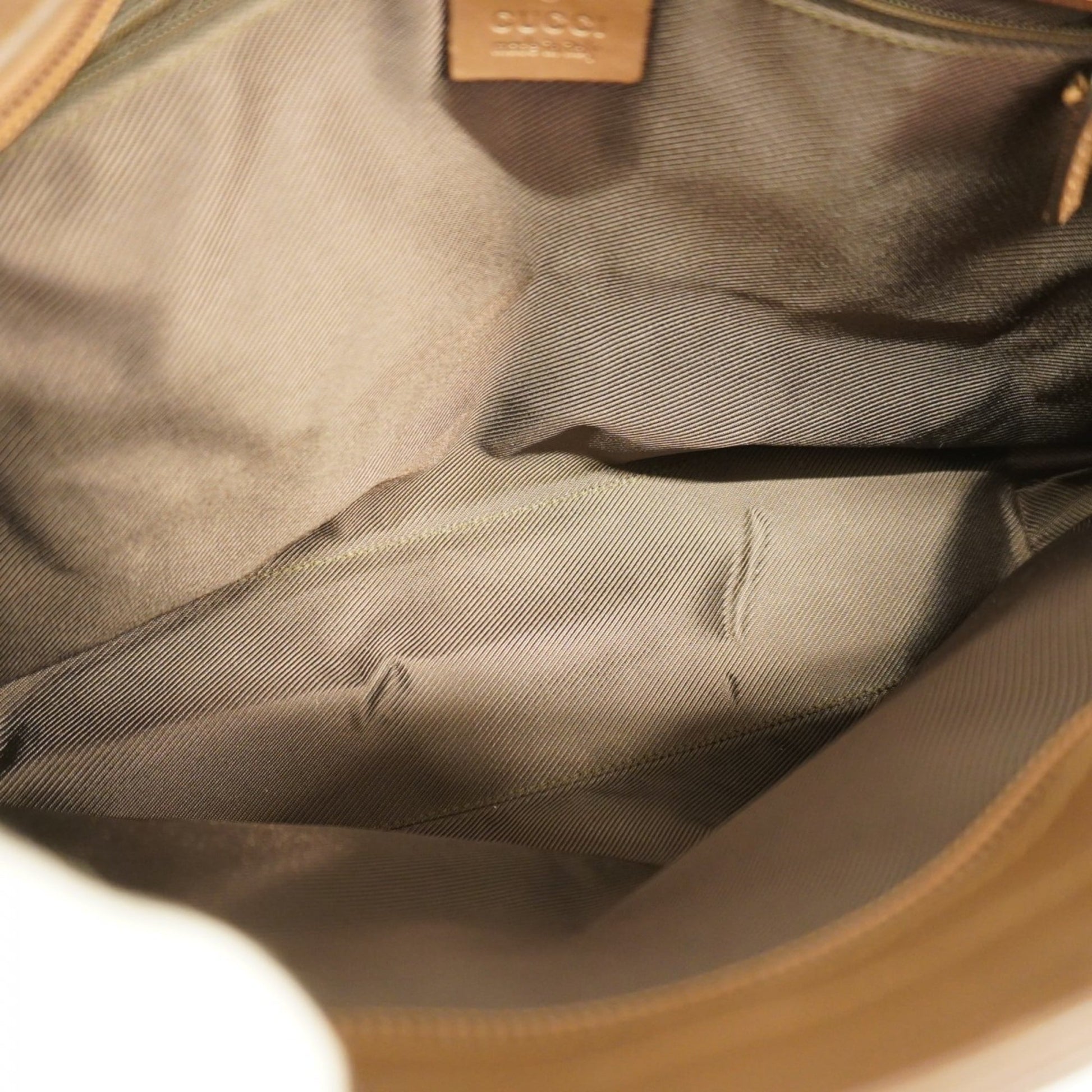 Gucci Beige Brown Canvas Tote Bag