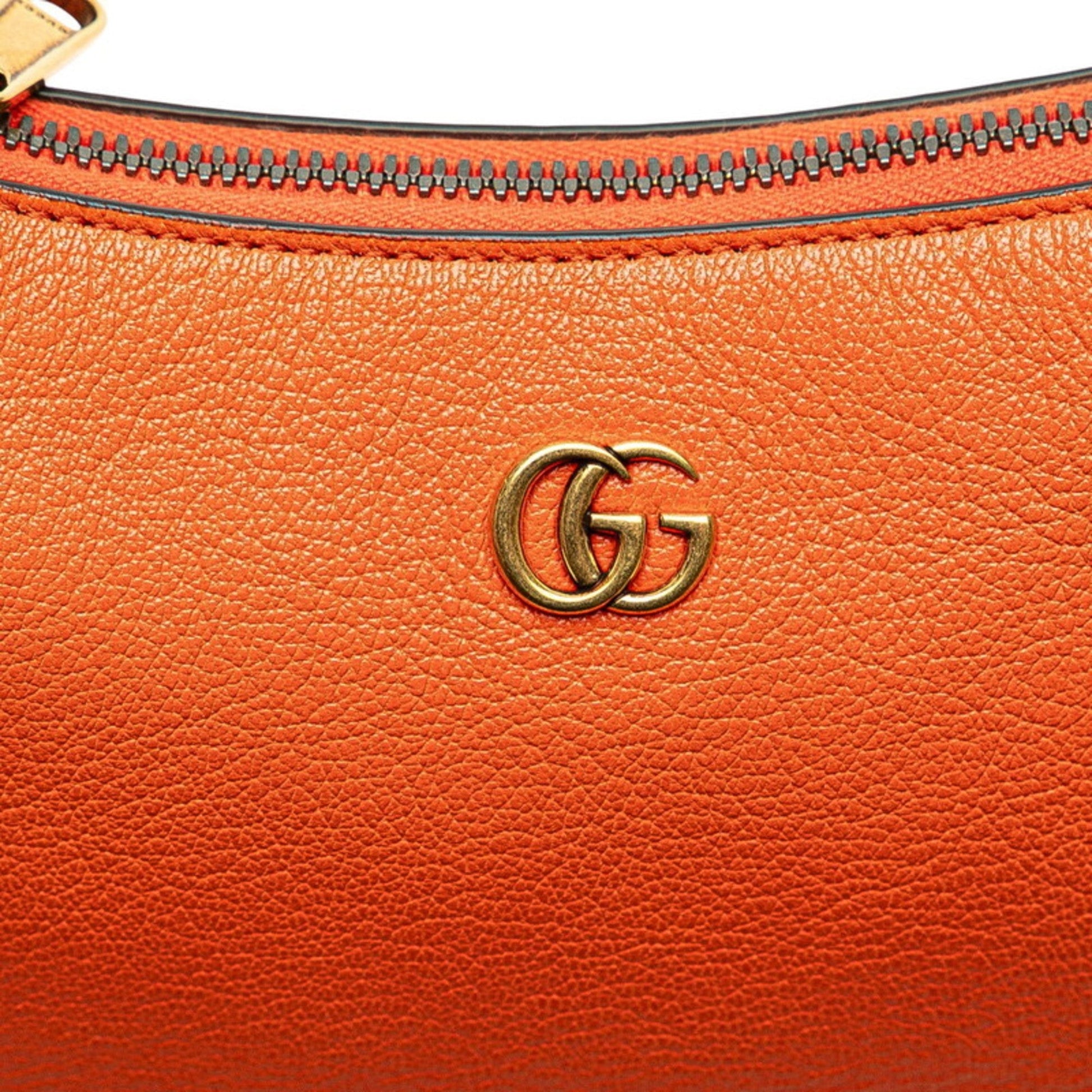 Gucci Gg Marmont Orange Leather Handbag Shoulder Bag