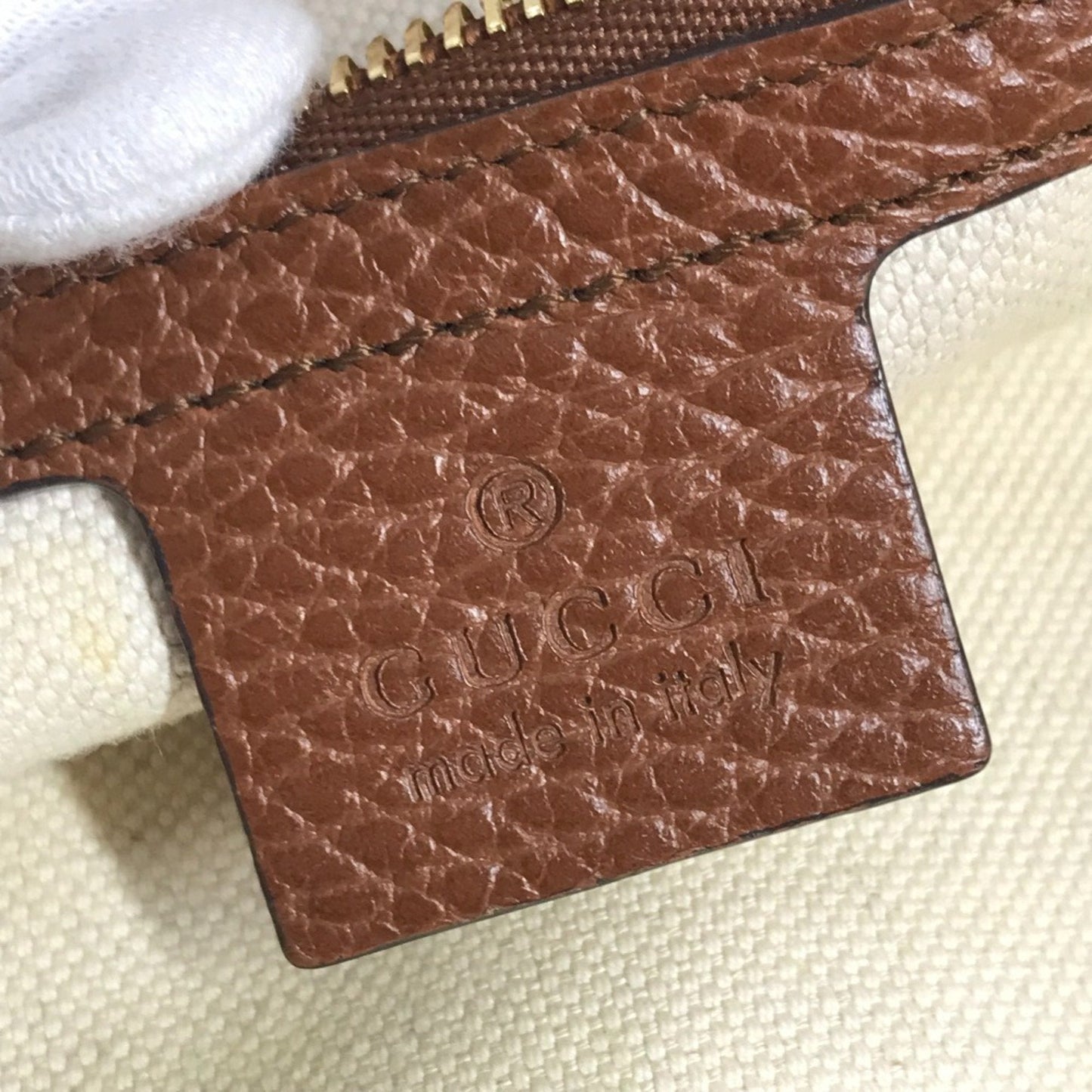 Gucci Blue Brown Denim Leather Shoulder Bag Tote Bag