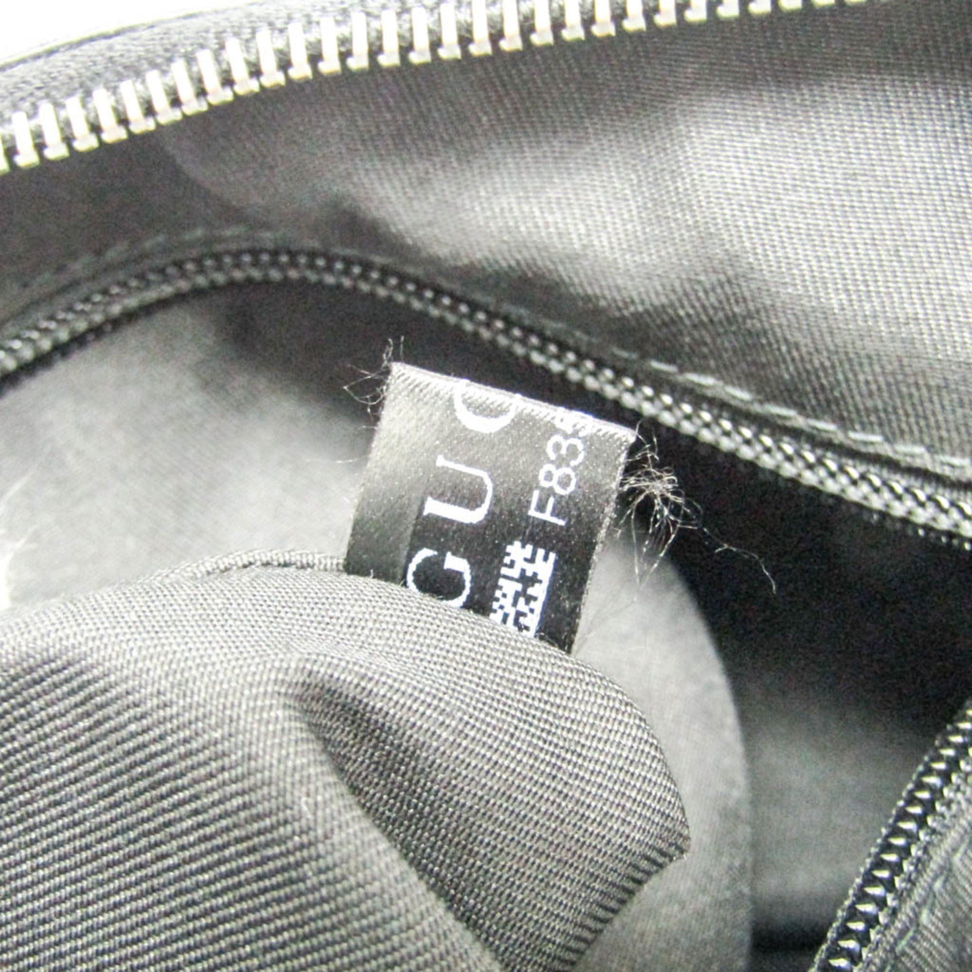 Gucci Gg Canvas Black Gg Canvas Leather Shoulder Bag