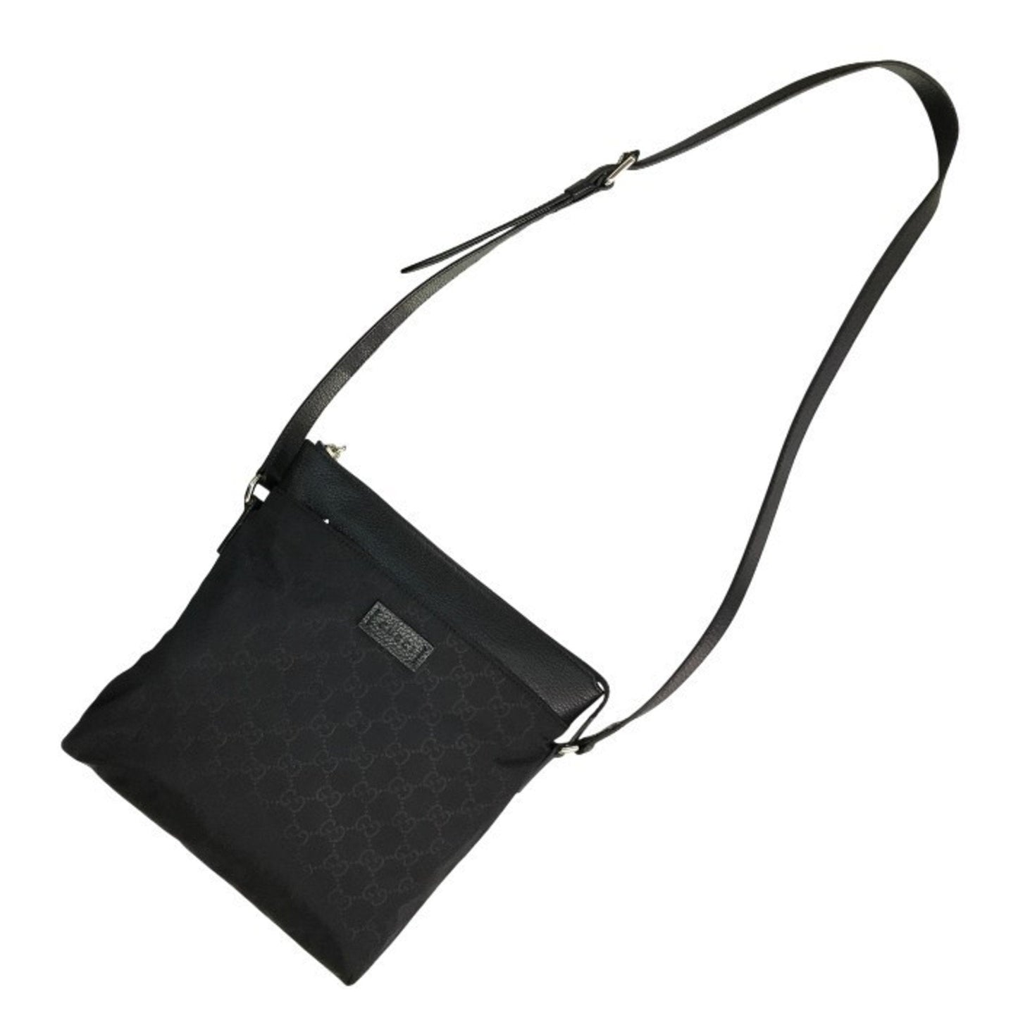 Gucci Black Nylon Leather Shoulder Bag