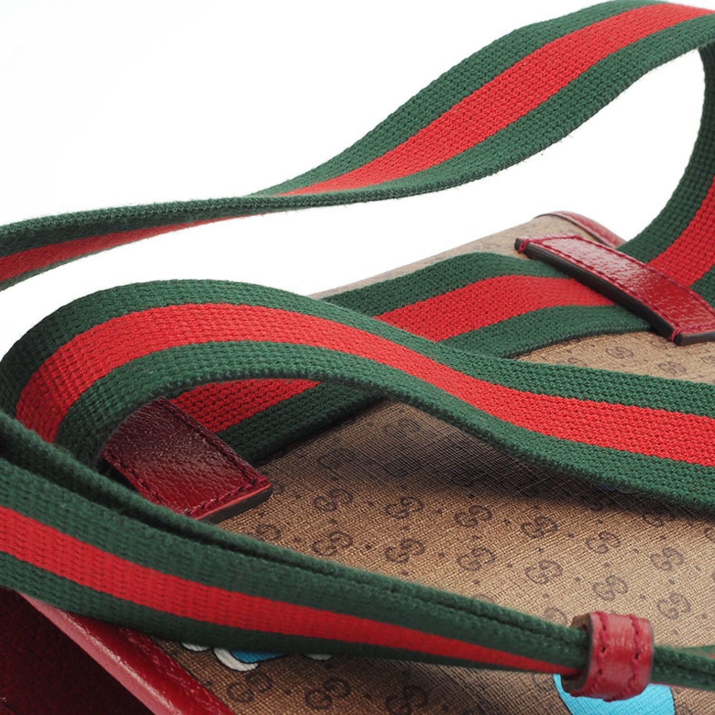 Gucci Beige Bordeaux Pvc Leather Sling Bag