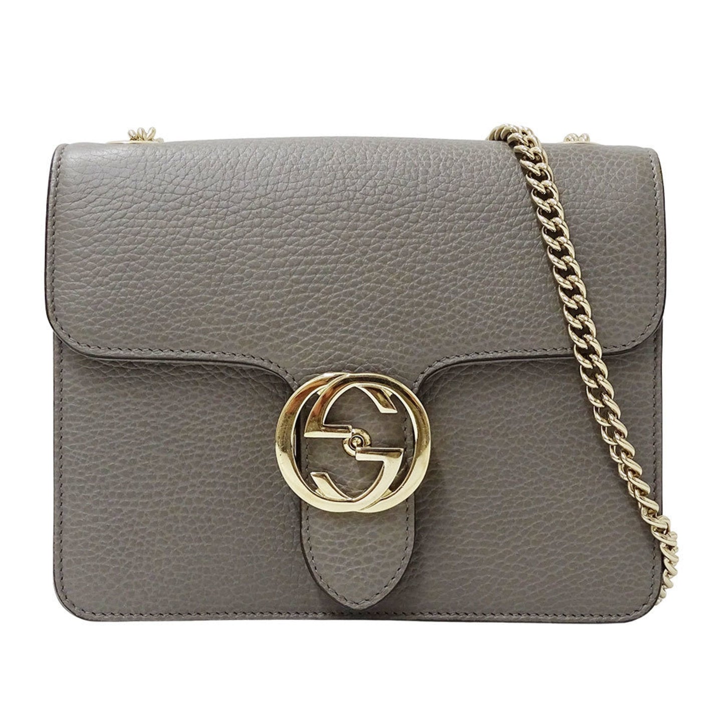 Gucci Gray Leather Shoulder Bag