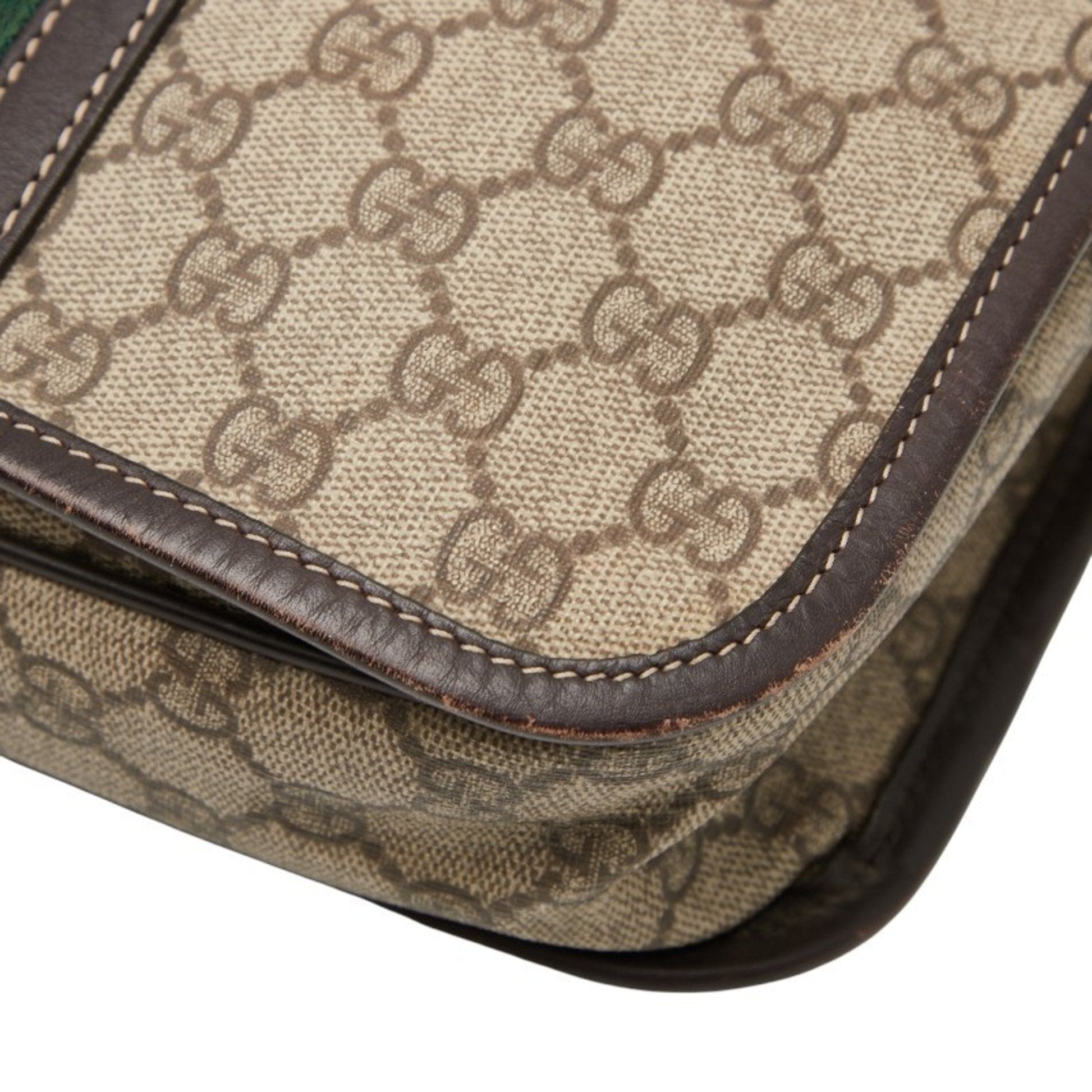 Gucci Beige Multi-Color Pvc Leather Shoulder Bag