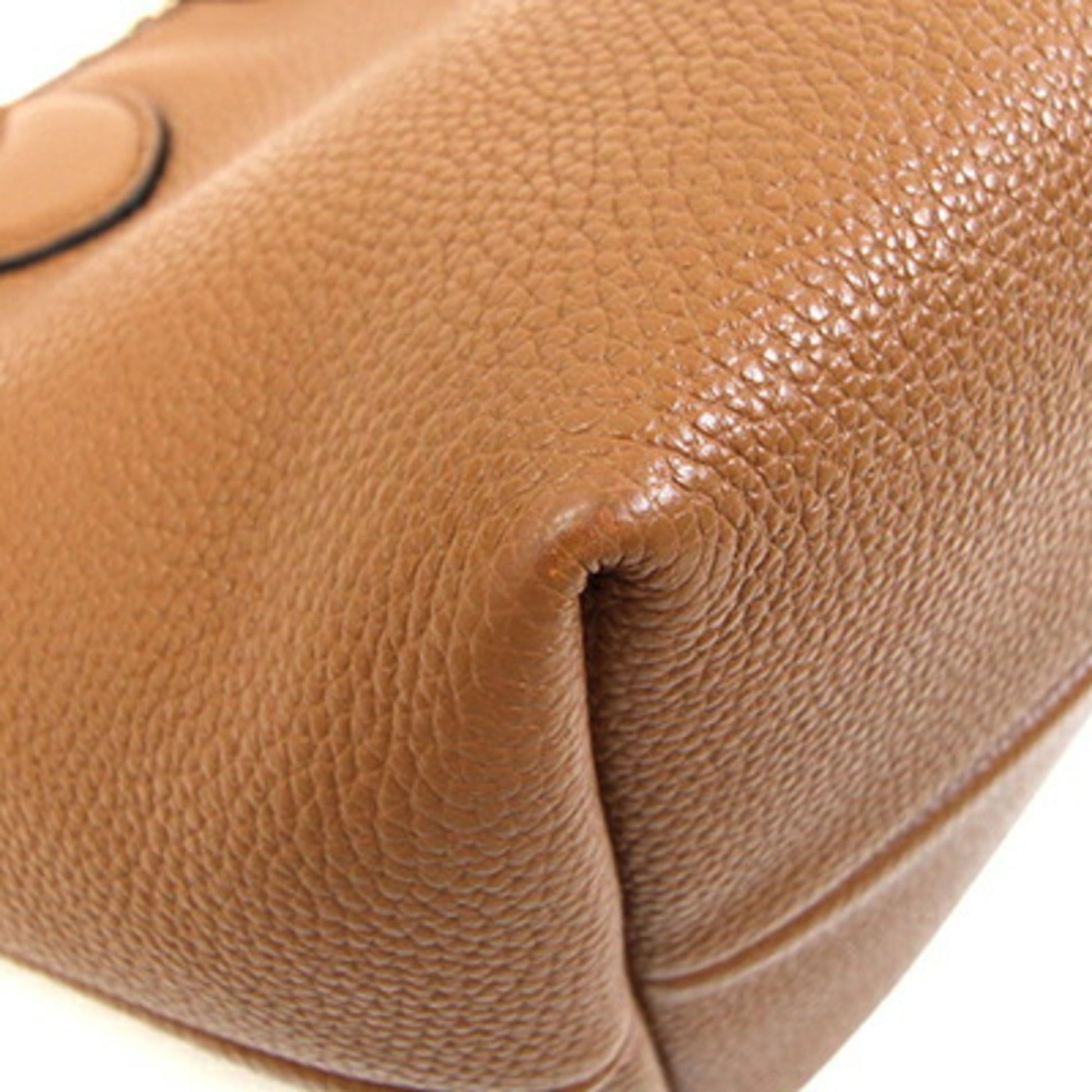 Gucci Brown Gg Canvas Leather Tote Bag