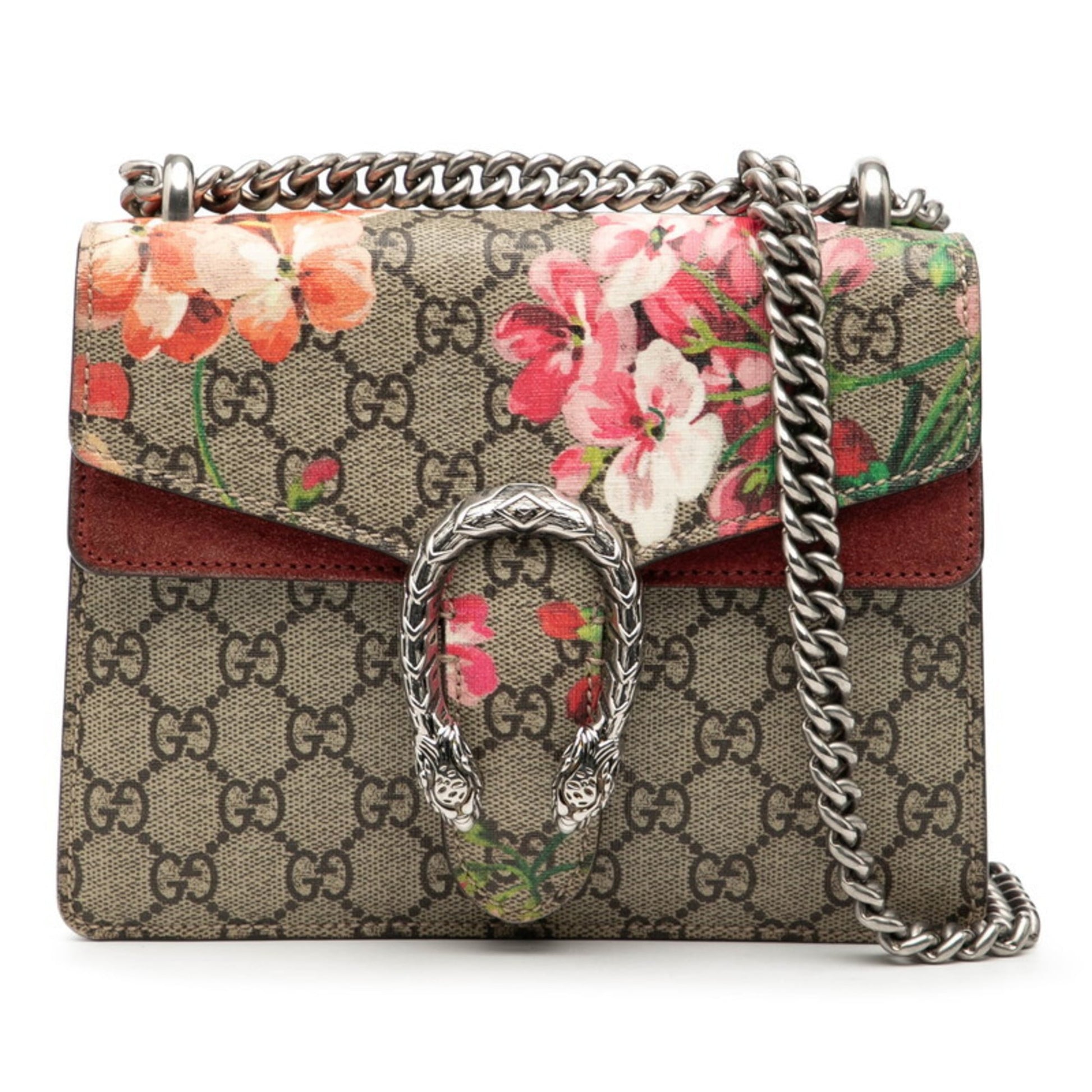 Gucci Beige Multi-Color Pvc Suede Shoulder Bag