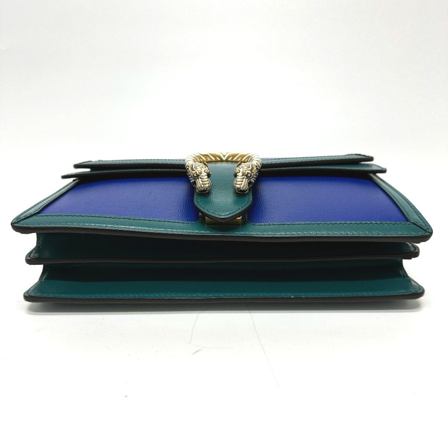 Gucci Blue Green Leather Shoulder Bag