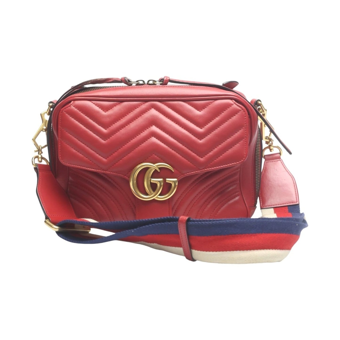 Gucci Red Color Leather Fanny Pack Sling Bag