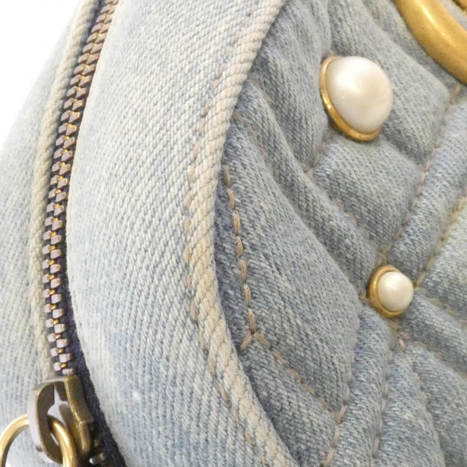 Gucci Blue Denim Shoulder Bag