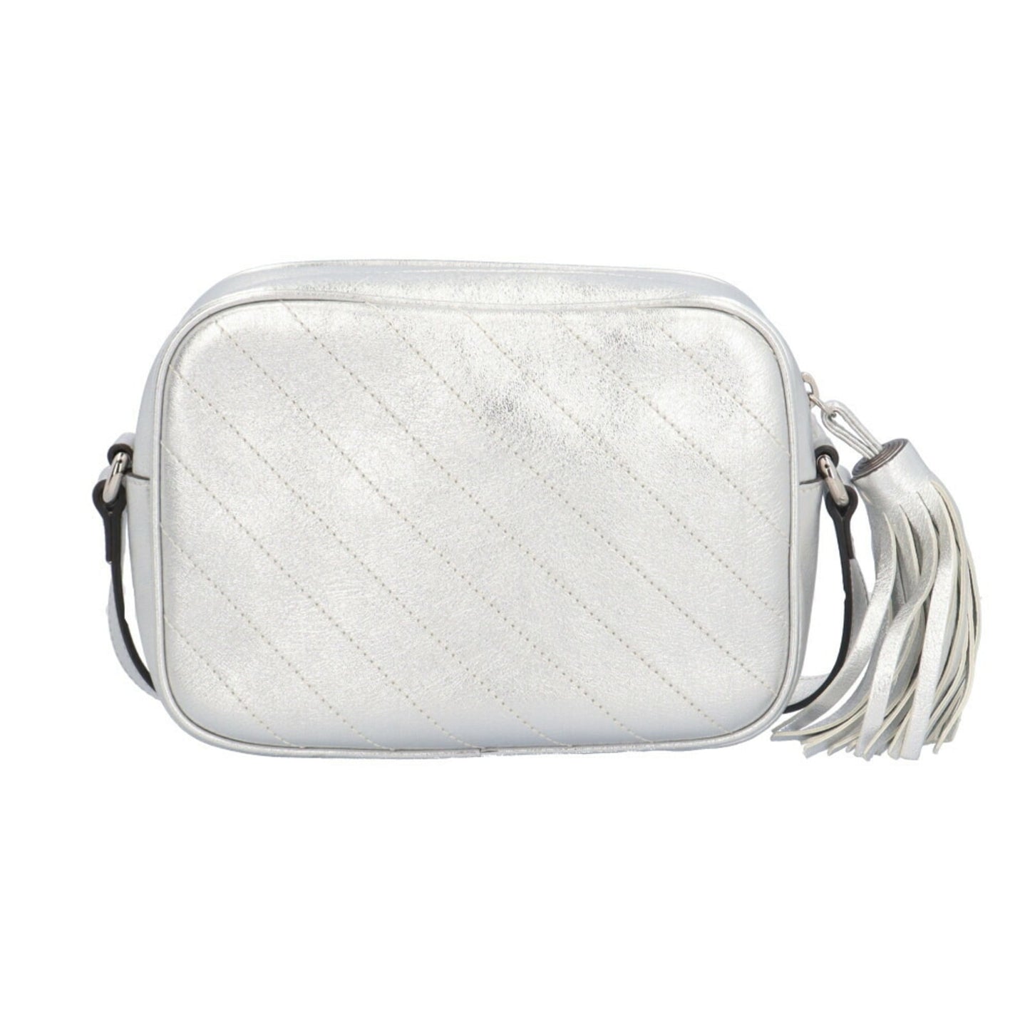 Gucci Silver Leather Shoulder Bag