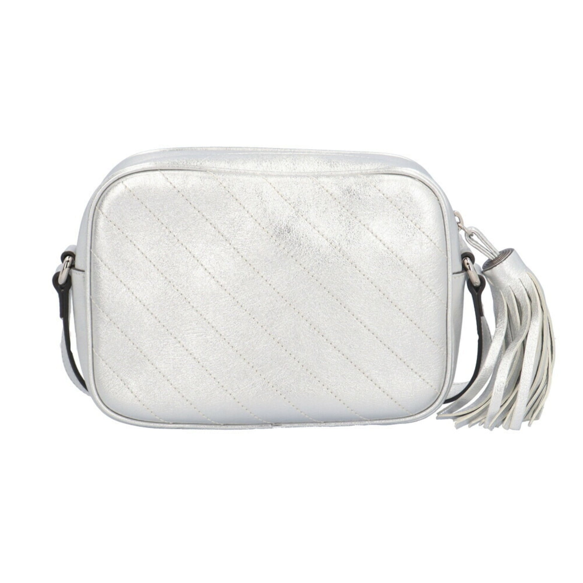 Gucci Silver Leather Shoulder Bag
