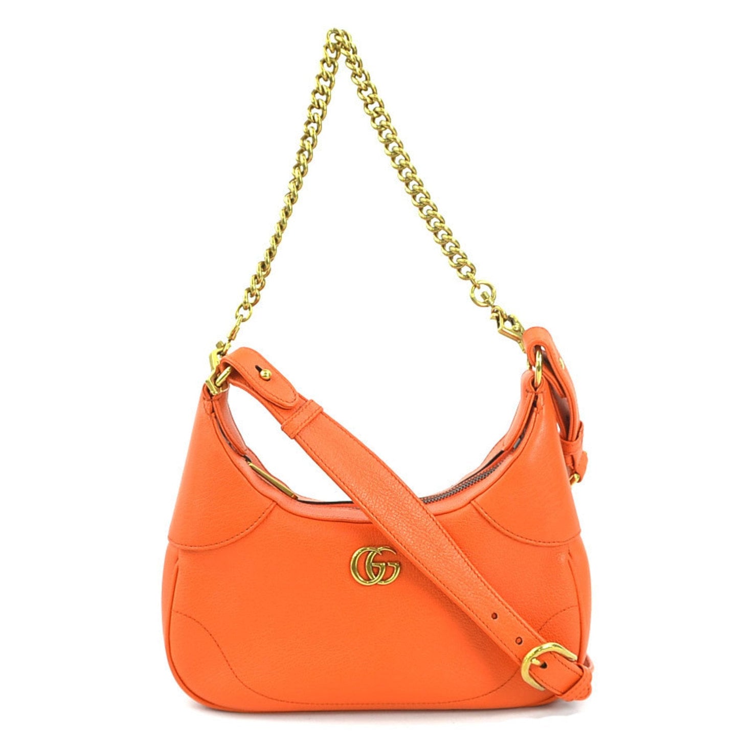 Gucci Gg Marmont Orange Leather Shoulder Bag