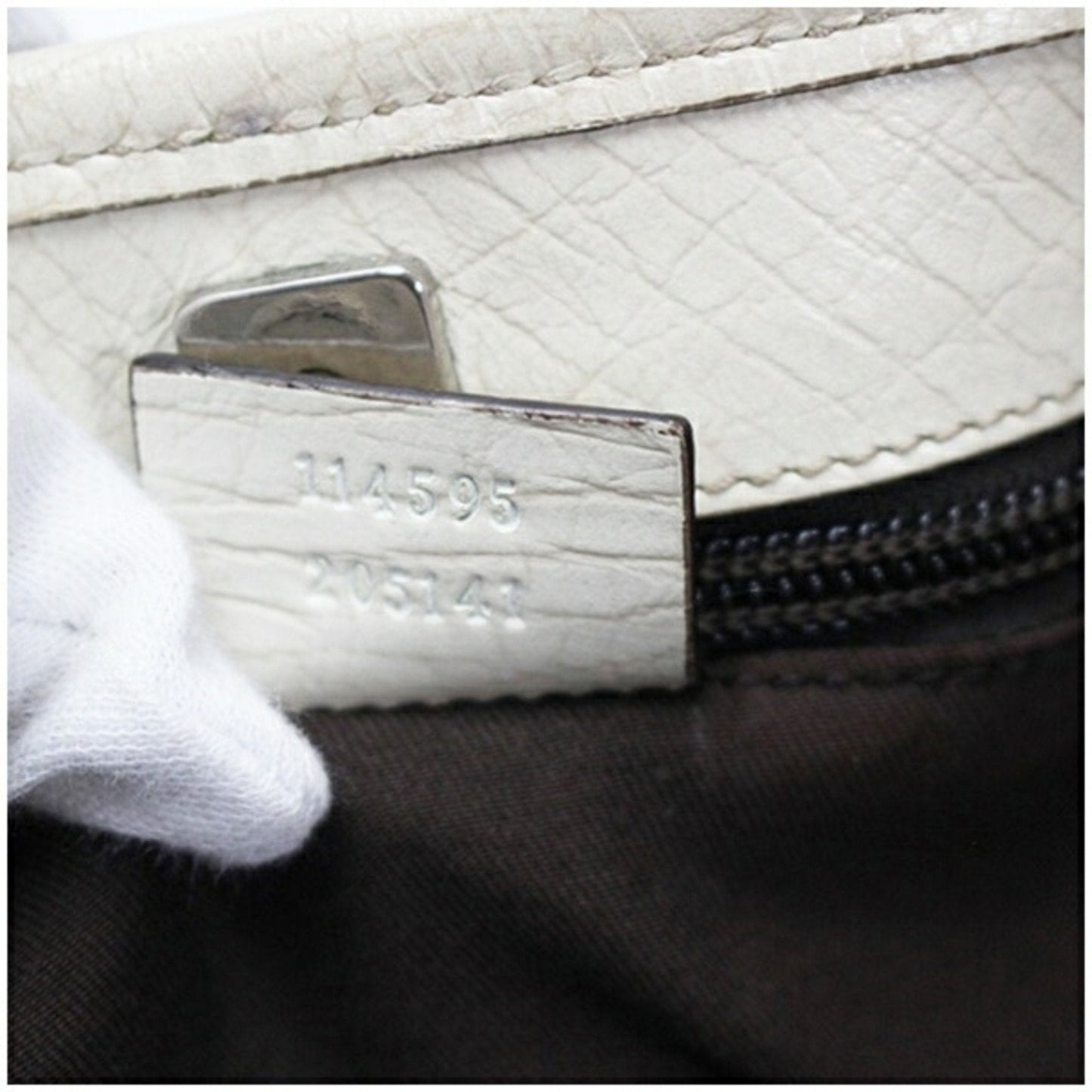 Gucci Beige Brown Dark Brown Leather Tote Bag