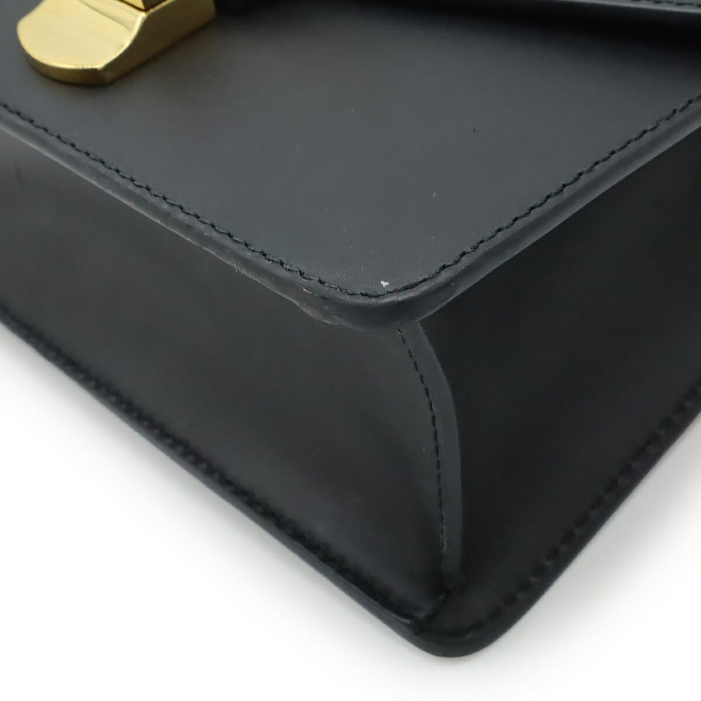 Gucci Black Green Red Color Leather Pochette Shoulder Bag
