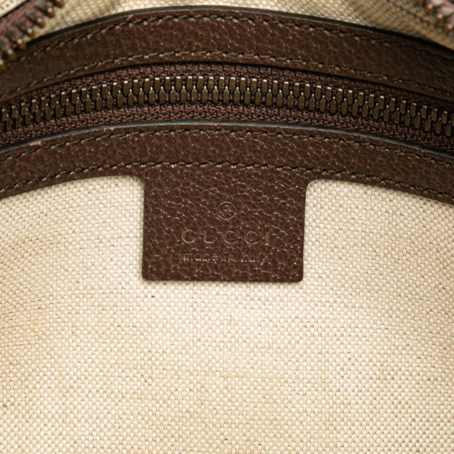 Gucci Beige Brown Pvc Leather Sling Bag