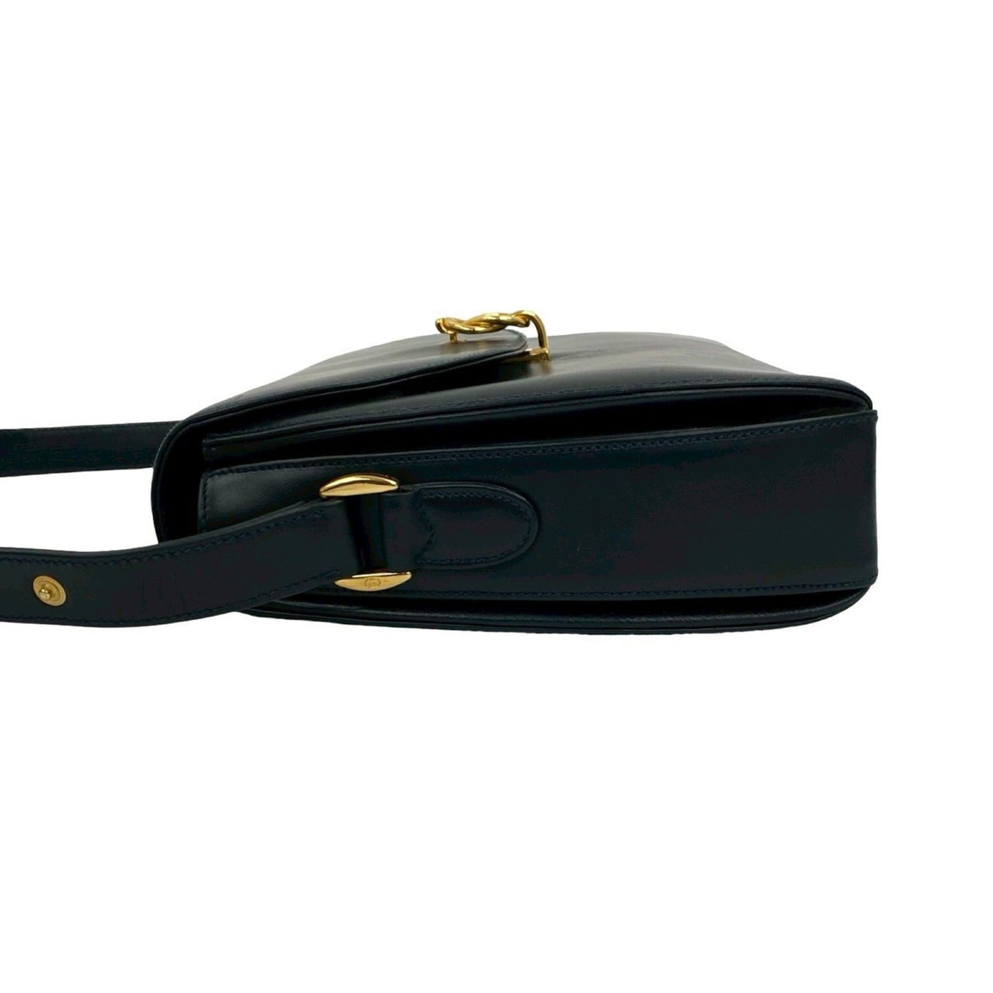 Gucci Navy Leather Shoulder Bag