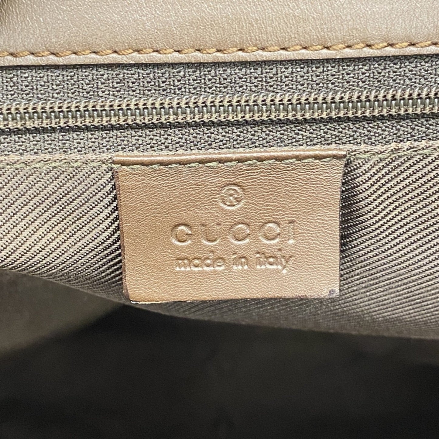 Gucci Beige Brown Canvas Tote Bag