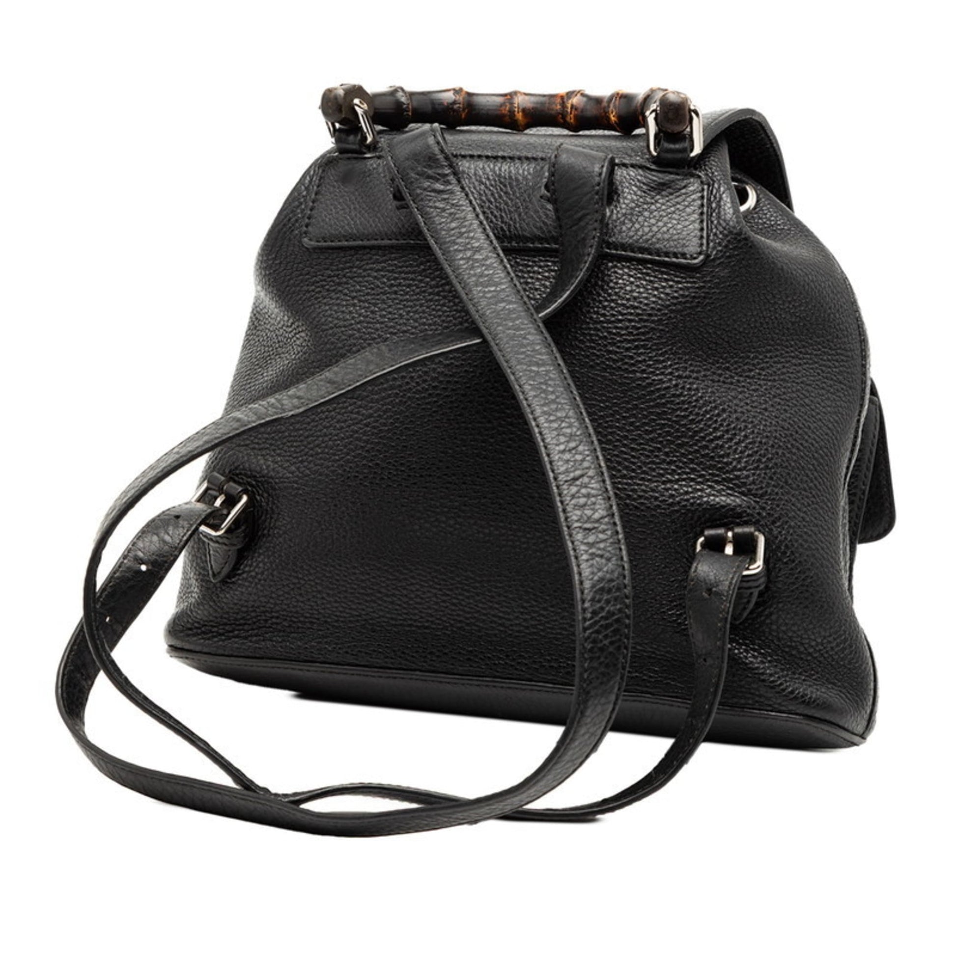 Gucci Black Leather Backpack