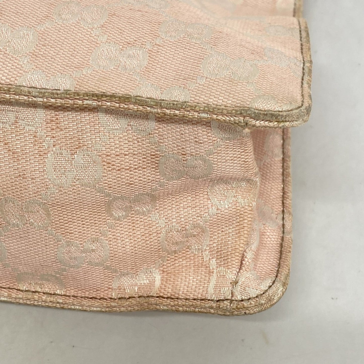 Gucci Pink Canvas Shoulder Bag