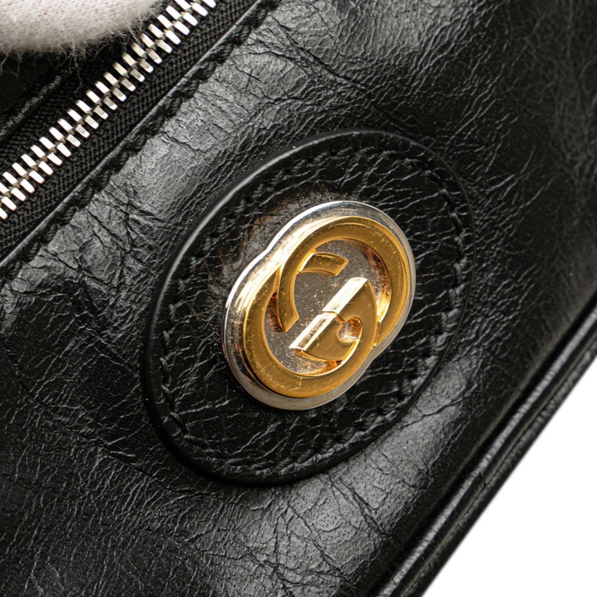 Gucci Black Leather Fanny Pack