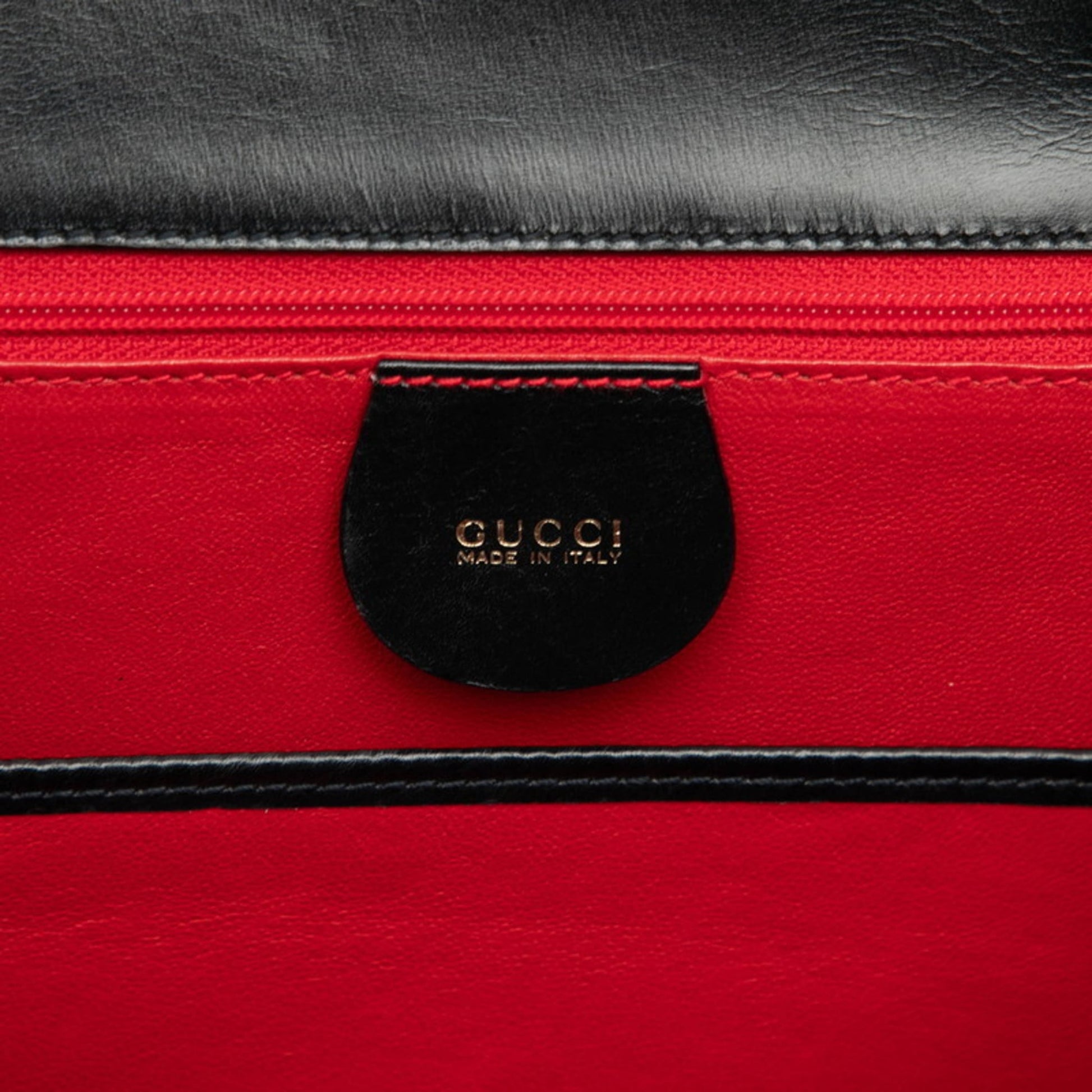Gucci Black Leather Handbag Shoulder Bag