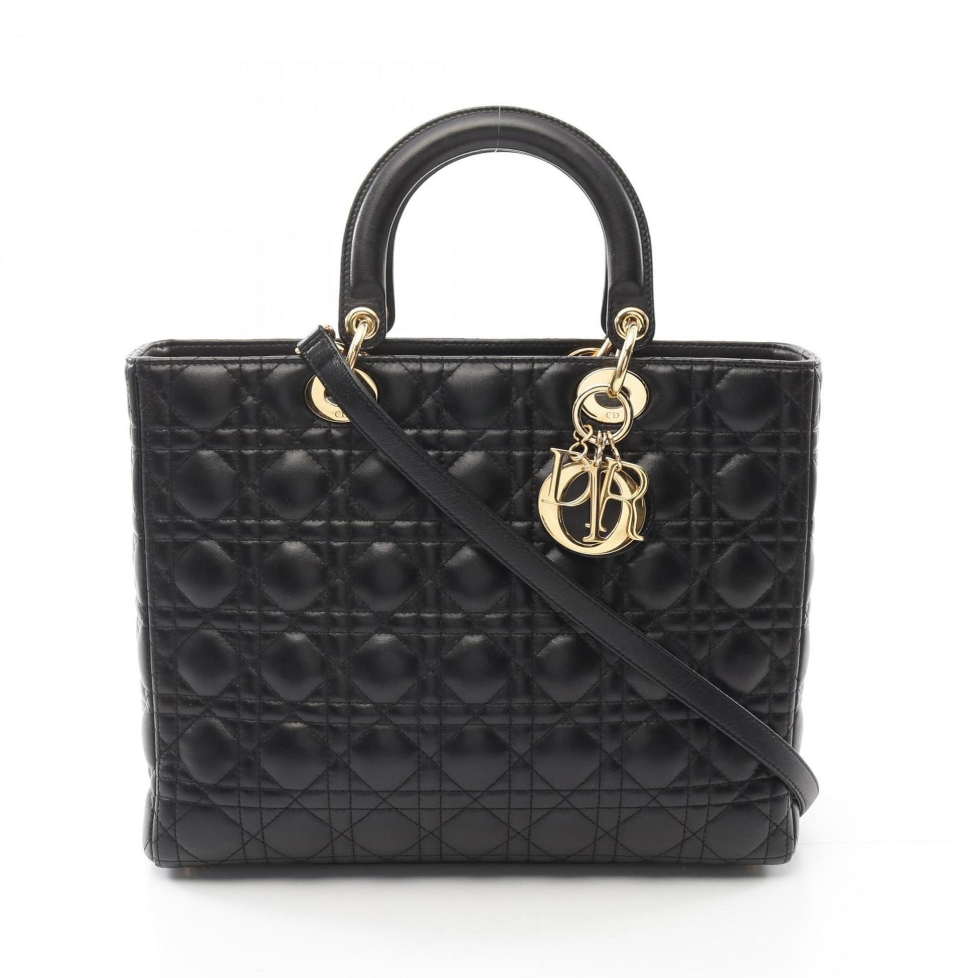 Dior Handbag Christian 12 Leather Black